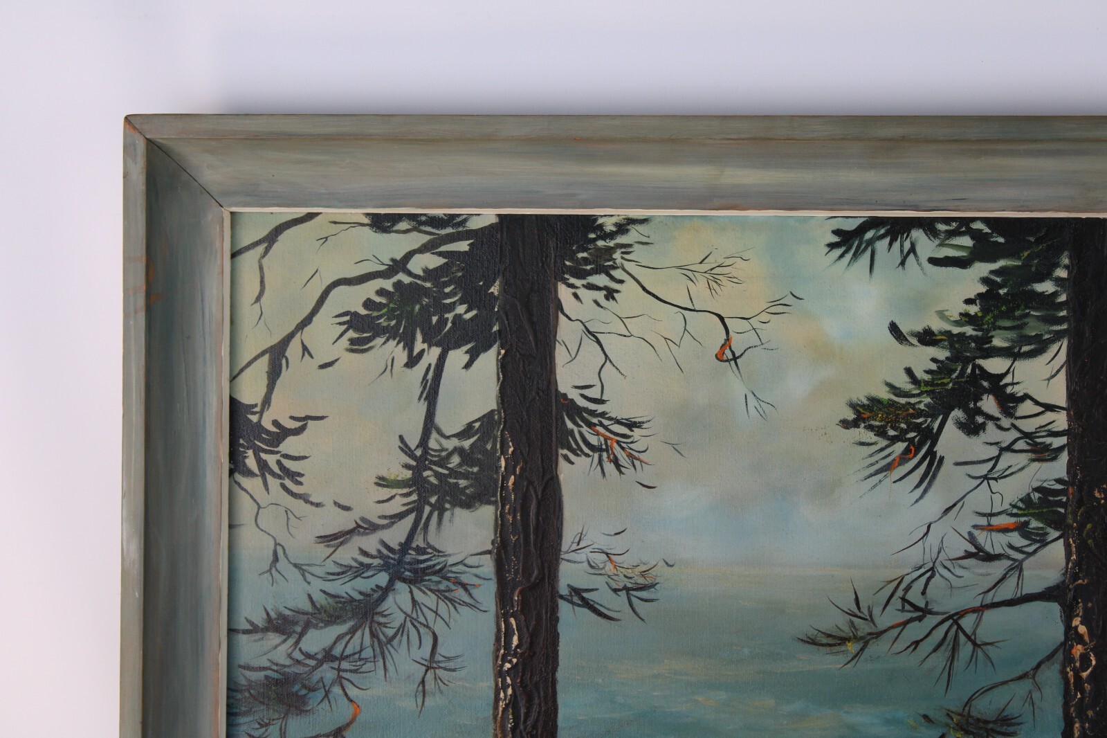 Antique Acadia National Pk Schoodic Point Seacape Oil Painting Signed Joyce Raye