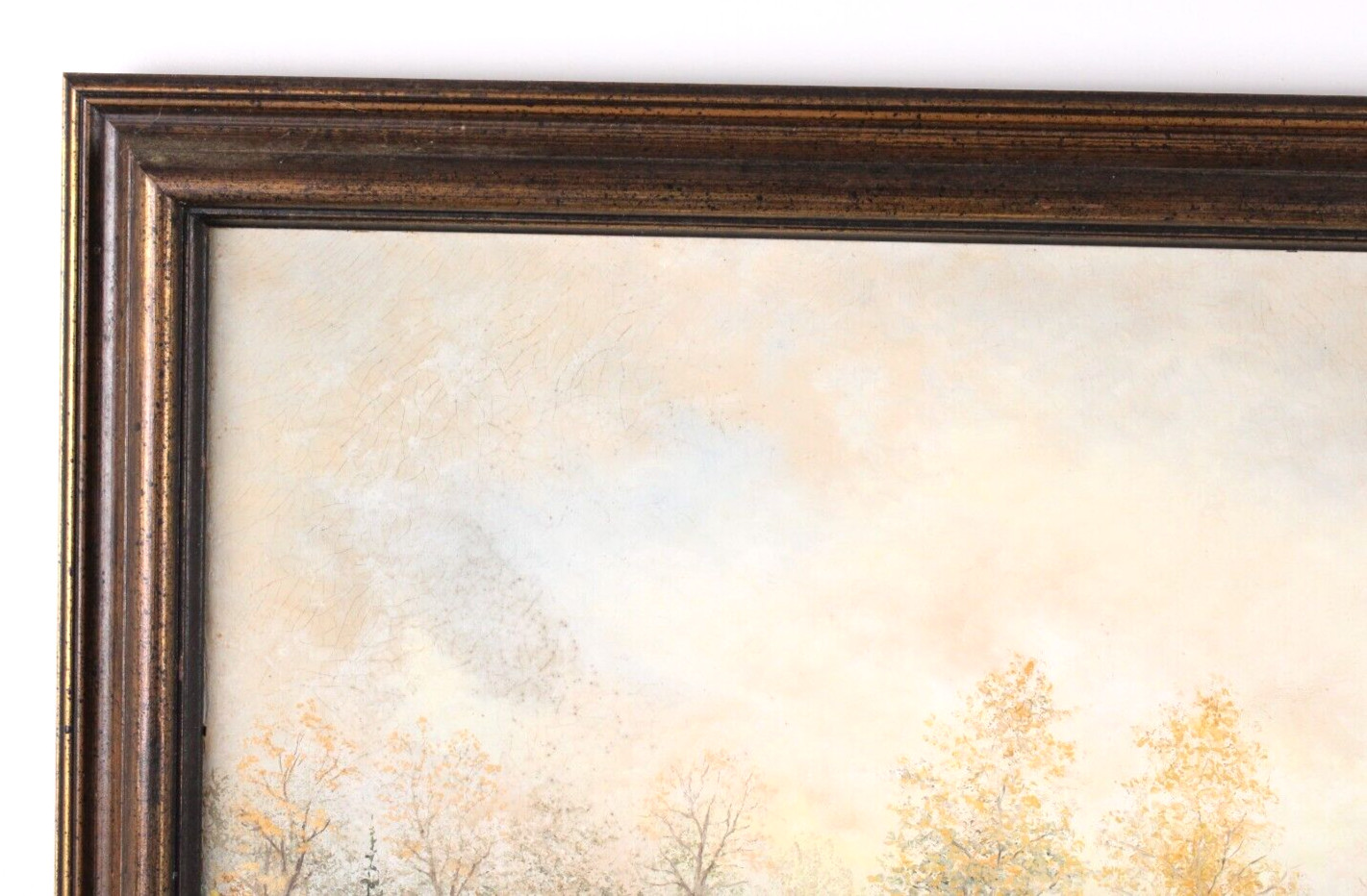 Old Town Cityscape Vintage Oil Painting On Canvas Signed Karl Heinz Moll
