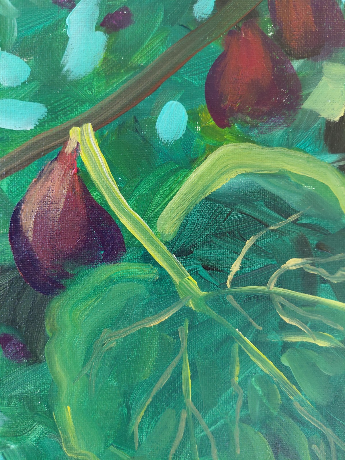 MONA VIVAR 9×12 Original Fruit Tree Impressionism Acrylic Abstract Canvas