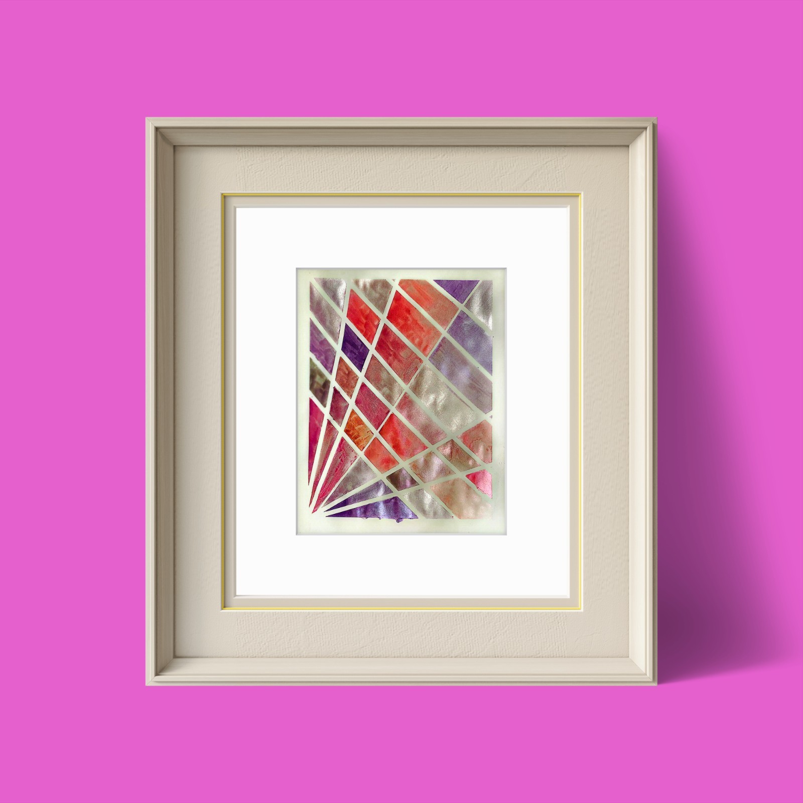 Shades Of Pink Through Purple Colorful Original Watercolor 11×14 Paper Signed