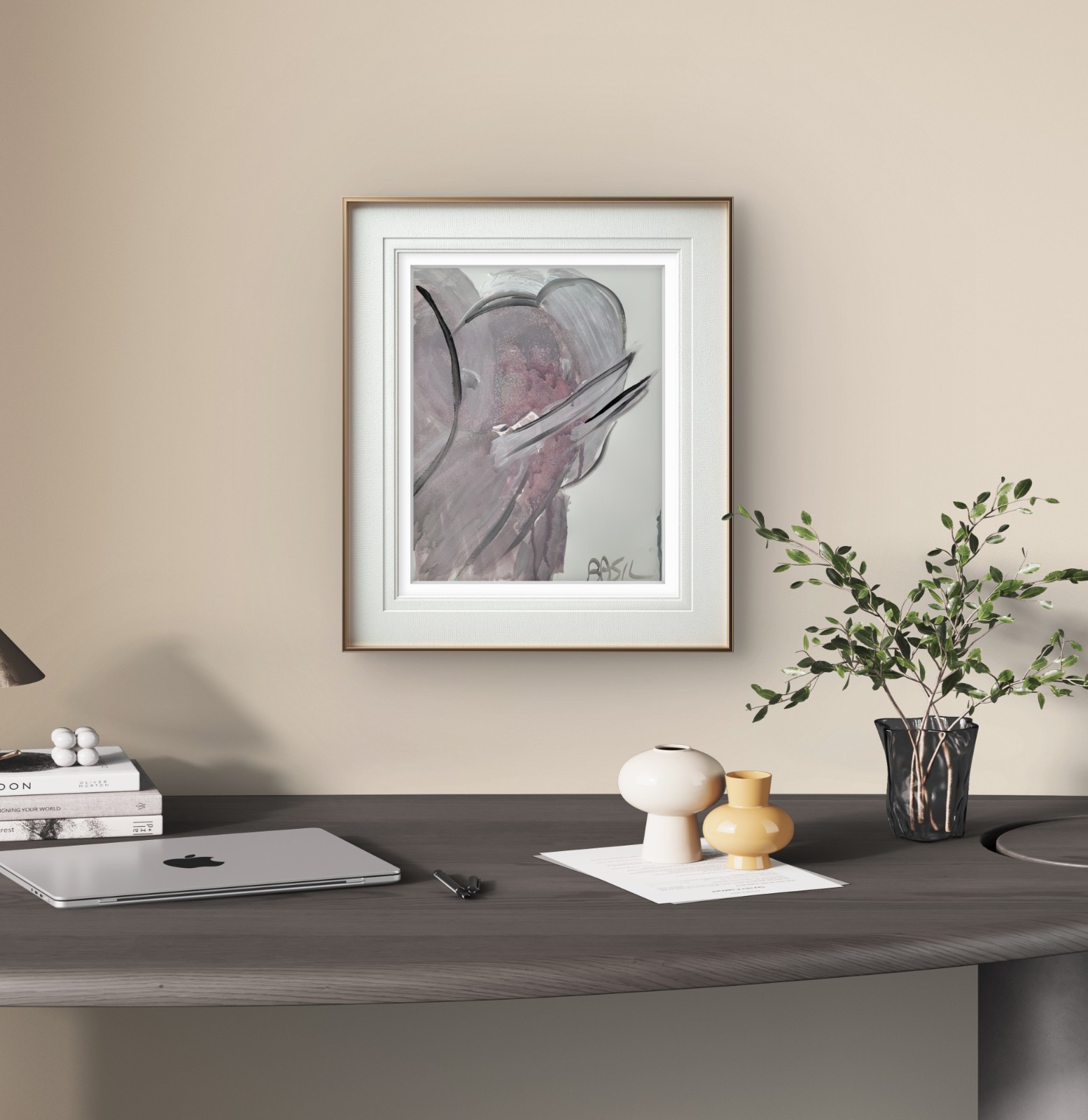 Silhouette Elephant Contemporary Expressionist Original Painting 11×14