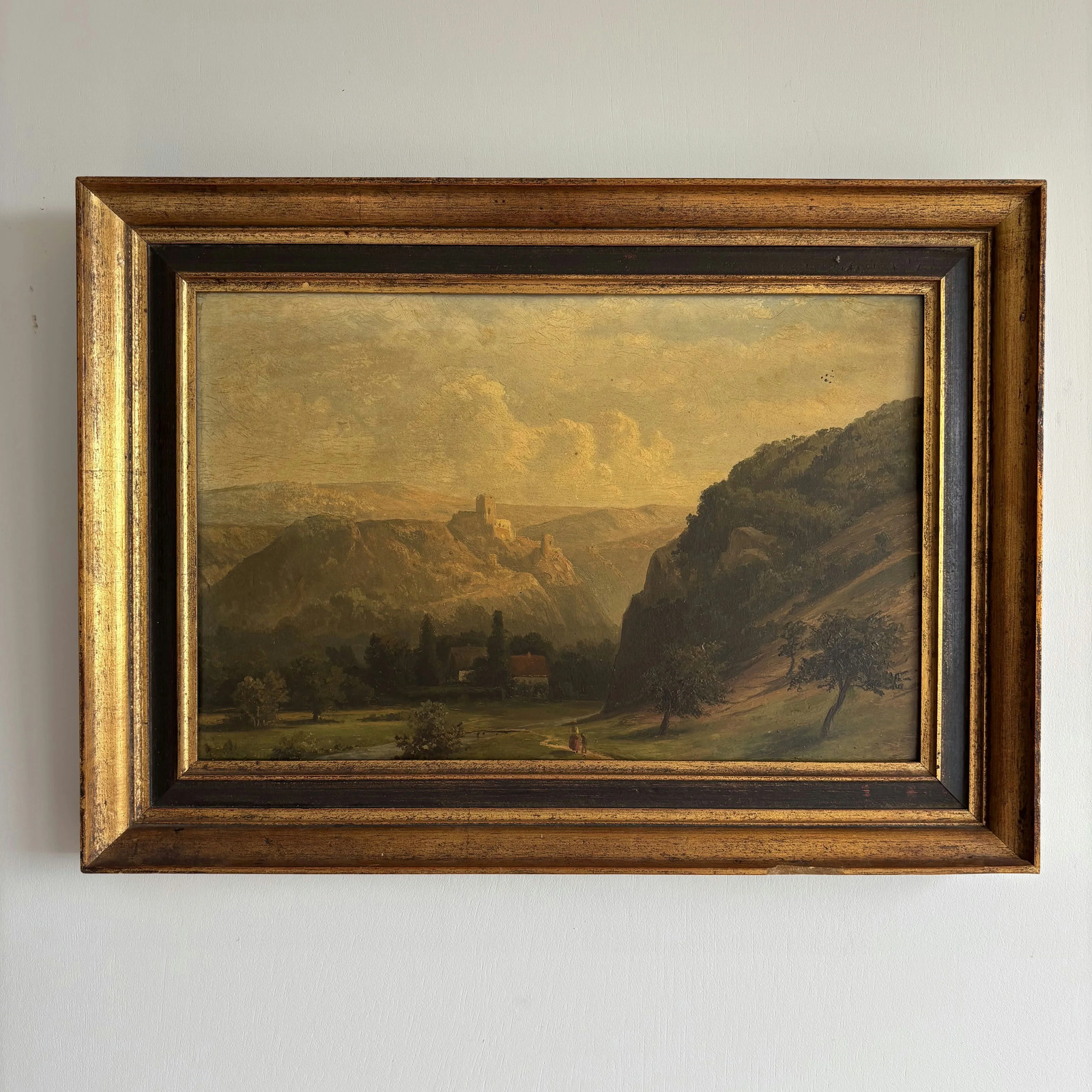 19th Century Antique Scenery Oil Painting “Framed Painting” Artwork