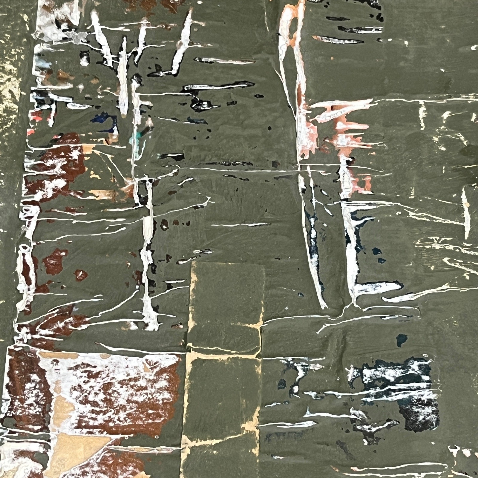 Original Framed Mixed Media Modern Art Collage Painting 12×18 “Luggage”