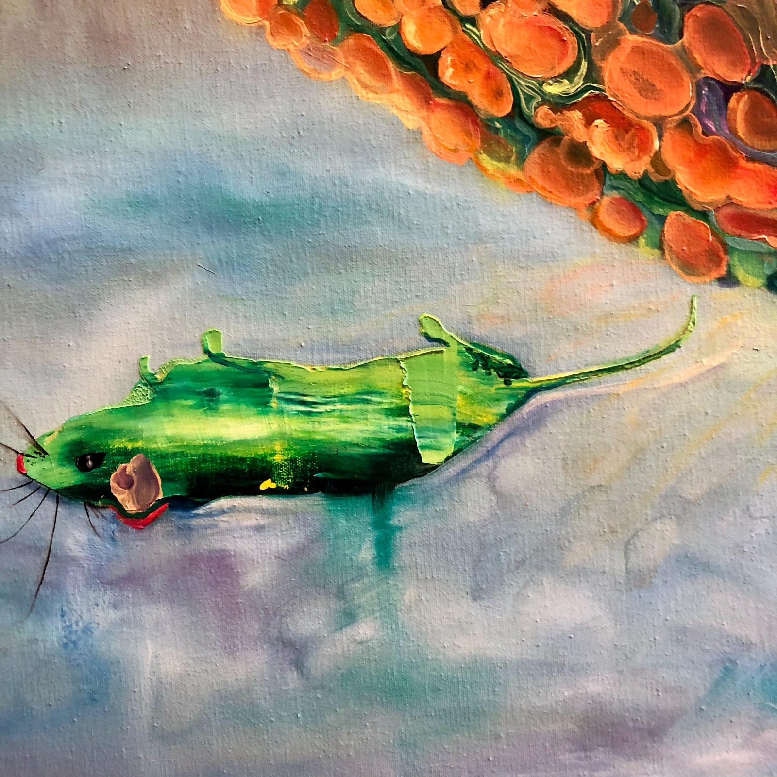 ALAIN DONATE CUBAN ART PAINTING ORIGINAL SURREAL CONTEMPORARY OIL CANVA 36″X 48″
