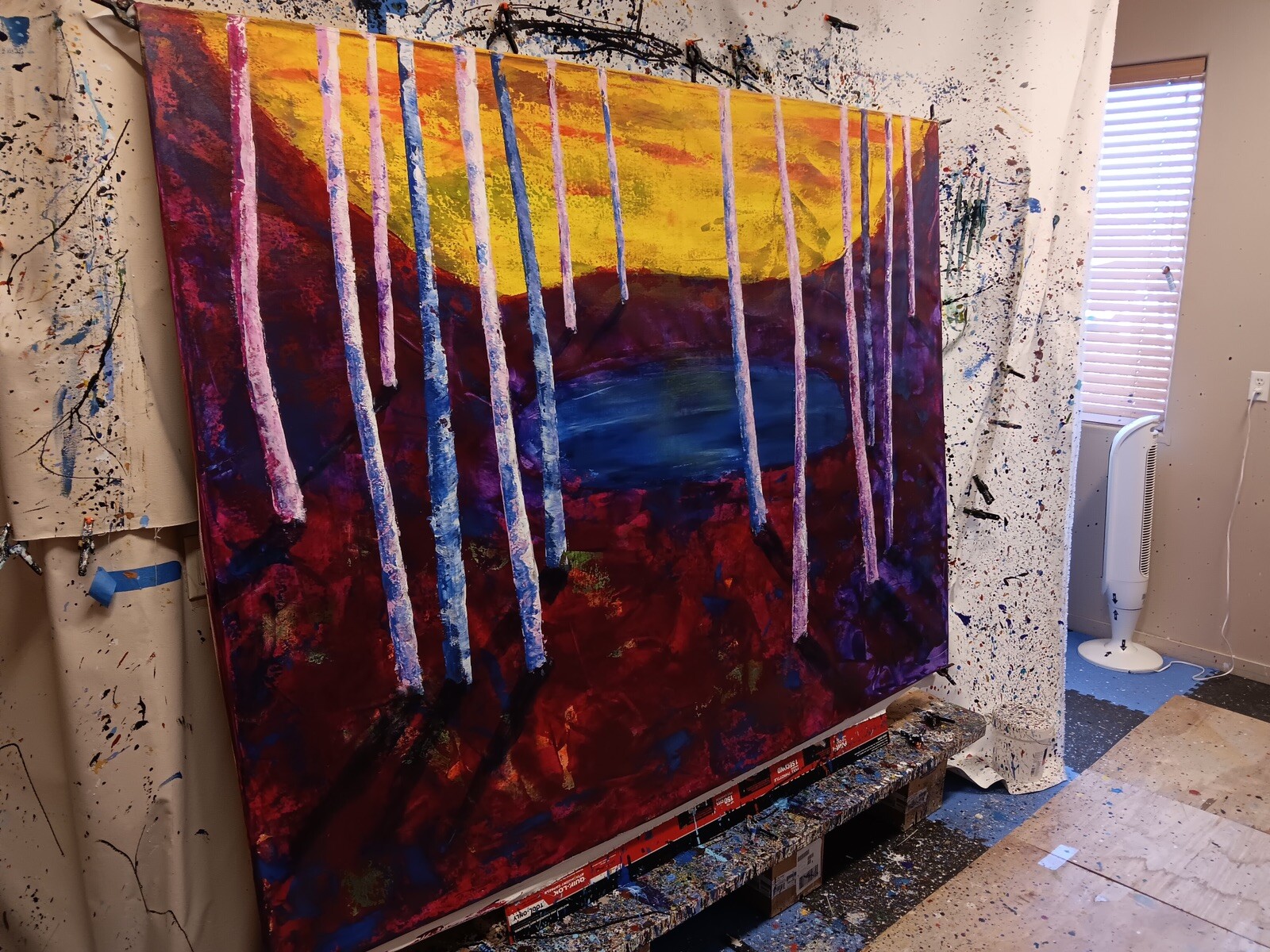 Mark Little Original ￼Professional Painting 84”X62” (7 Foot) Abstract Modern XL