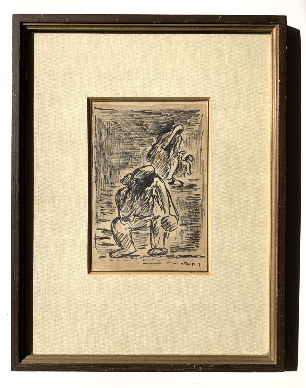 David Hendler (Russian/Israeli , 1904-1984) Superb Impressionist Ink Painting
