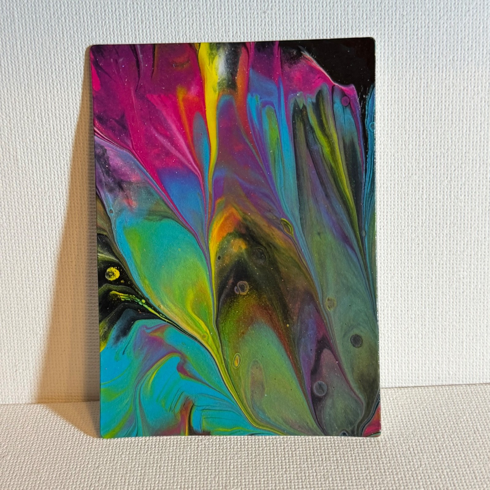1 ACEO 2.5 x 3.5 Acrylic Abstract Paintings On Watercolor Paper