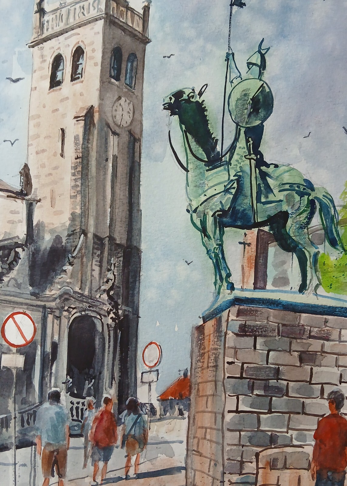 Original Watercolor Painting “Oporto, Portugal” 11″ x 15″ NOT A PRINT