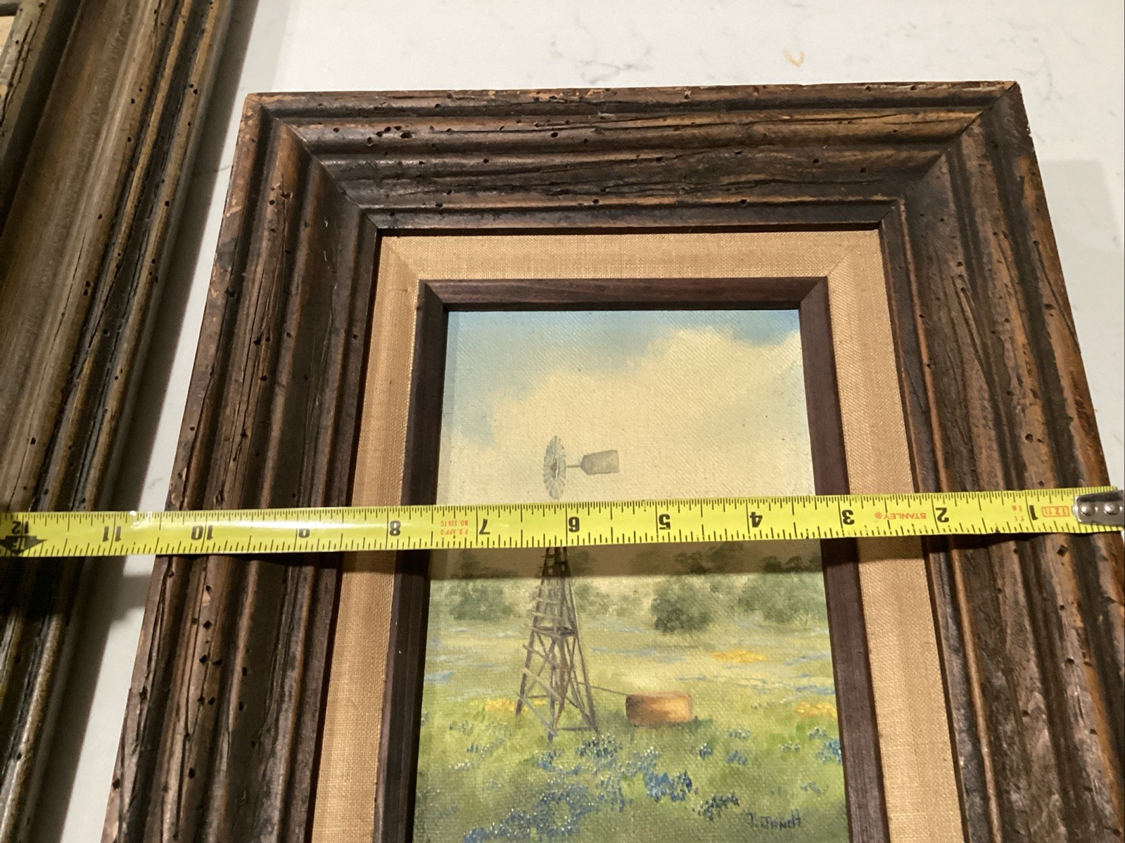 Pair Original Texas Bluebonnet ~ Windmill Paintings ~ Texas Hill Country Artist