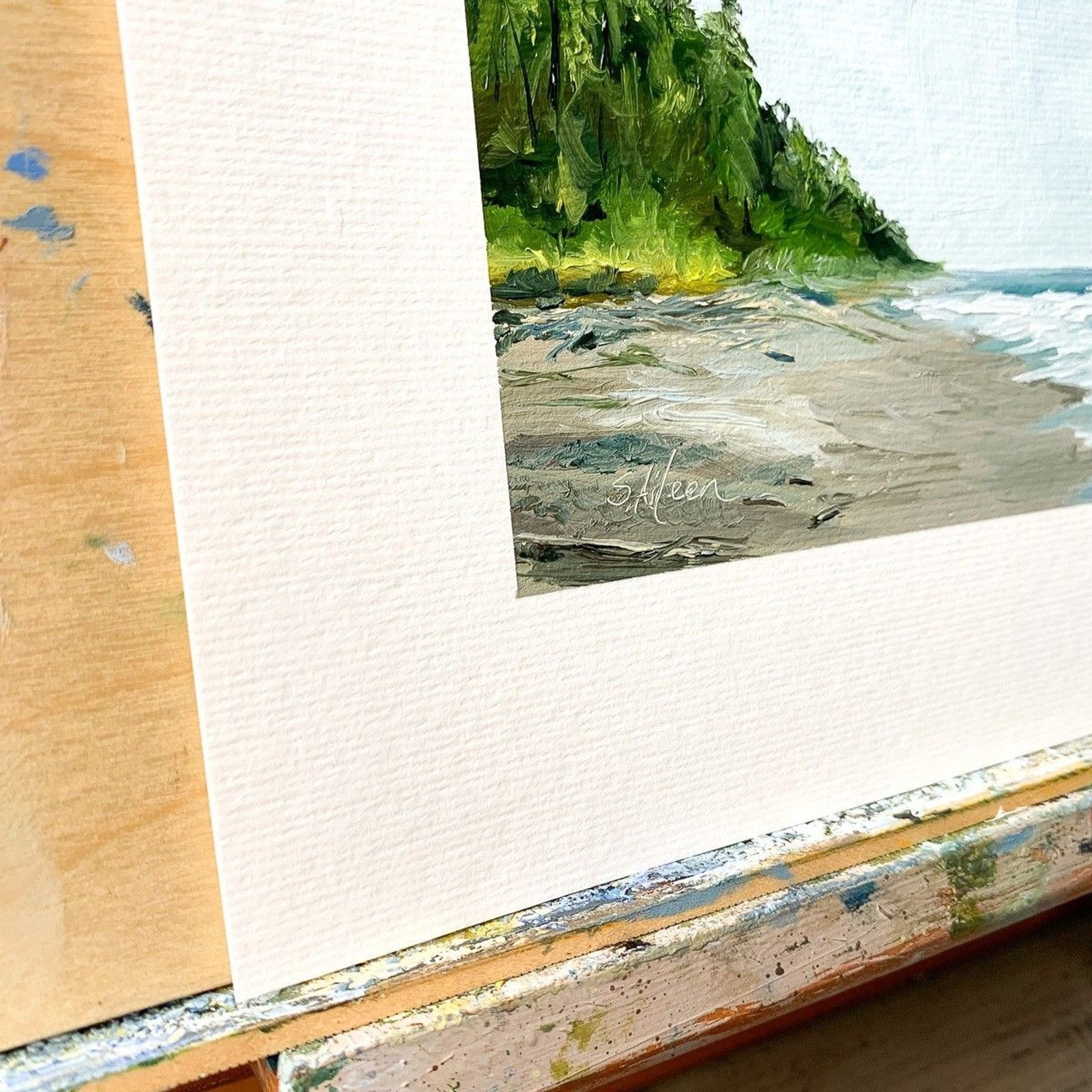 8×8 PNW Original Oil Painting Olympic National Park Coastal Seascape Art Signed