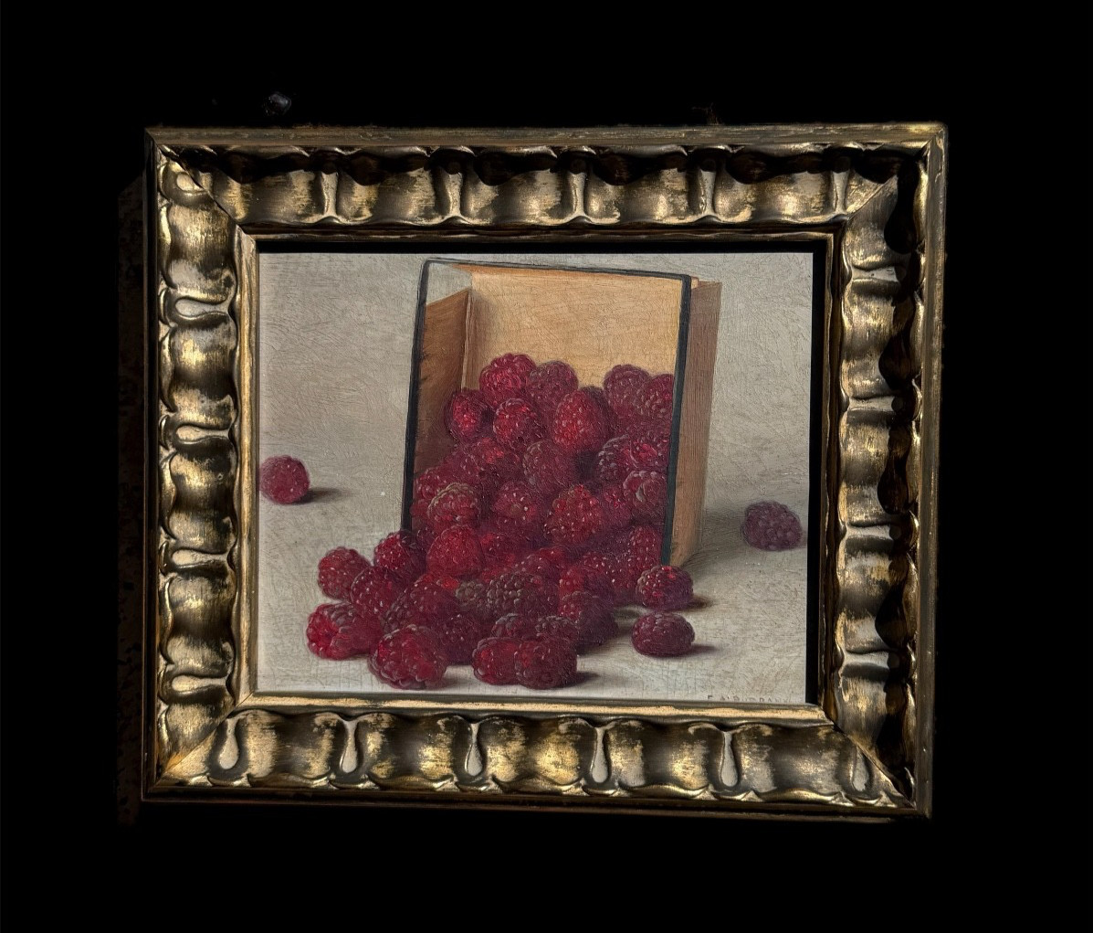 Early Western Artist Elbridge A Burbank Still Life Listed American Painter