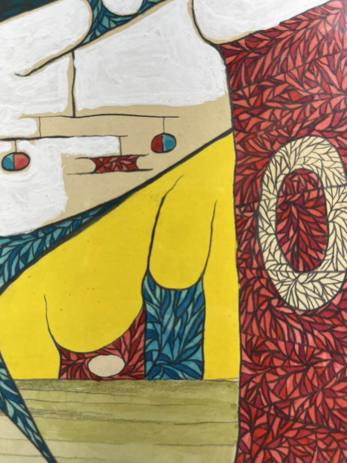 DERRICK TAYLOR SURREALIST CUBIST ABSTRACT AVANT GARDE MIXED MEDIA OIL PAINTING