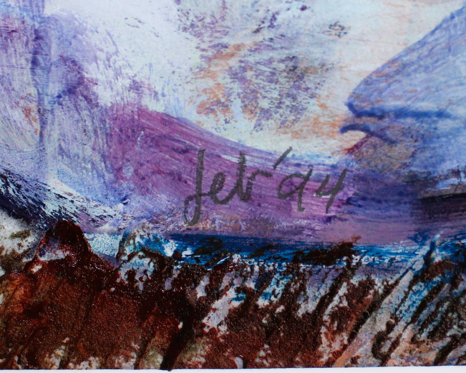 MIXED MEDIA TEXTURE PAINTING SIGNED 1994 TEA BISCUIT STILL LIFE METROPOLITAN ART