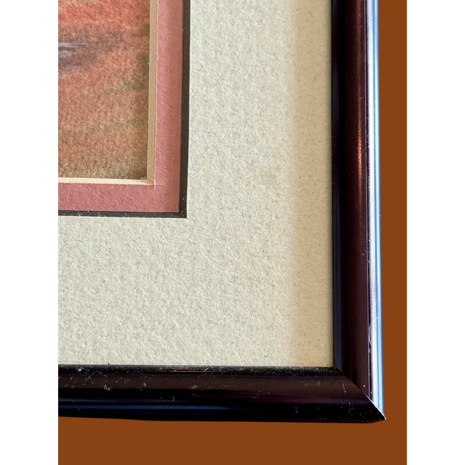 J Yazzie Desert Landscape Framed Art Southwest Rustic Decor 1998 Navajo