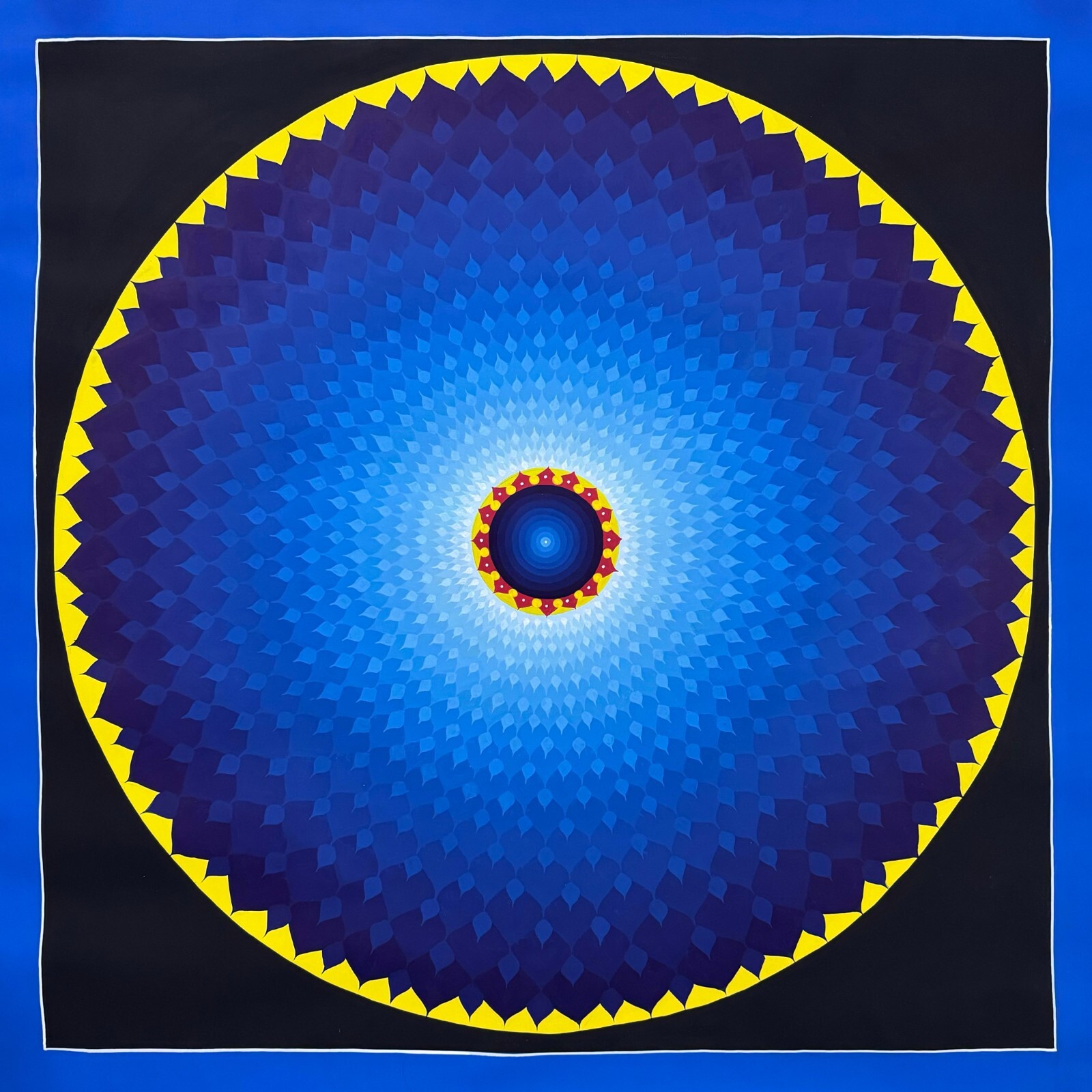 78cmx78cm Lotus Mandala Thangka, Mandala for Meditation