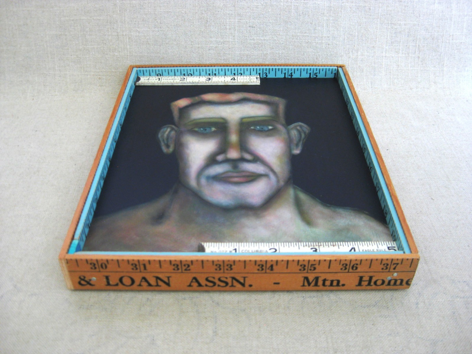 Original Male Portrait Painting, Framed Masculine Men, Fine Art Wall Décor