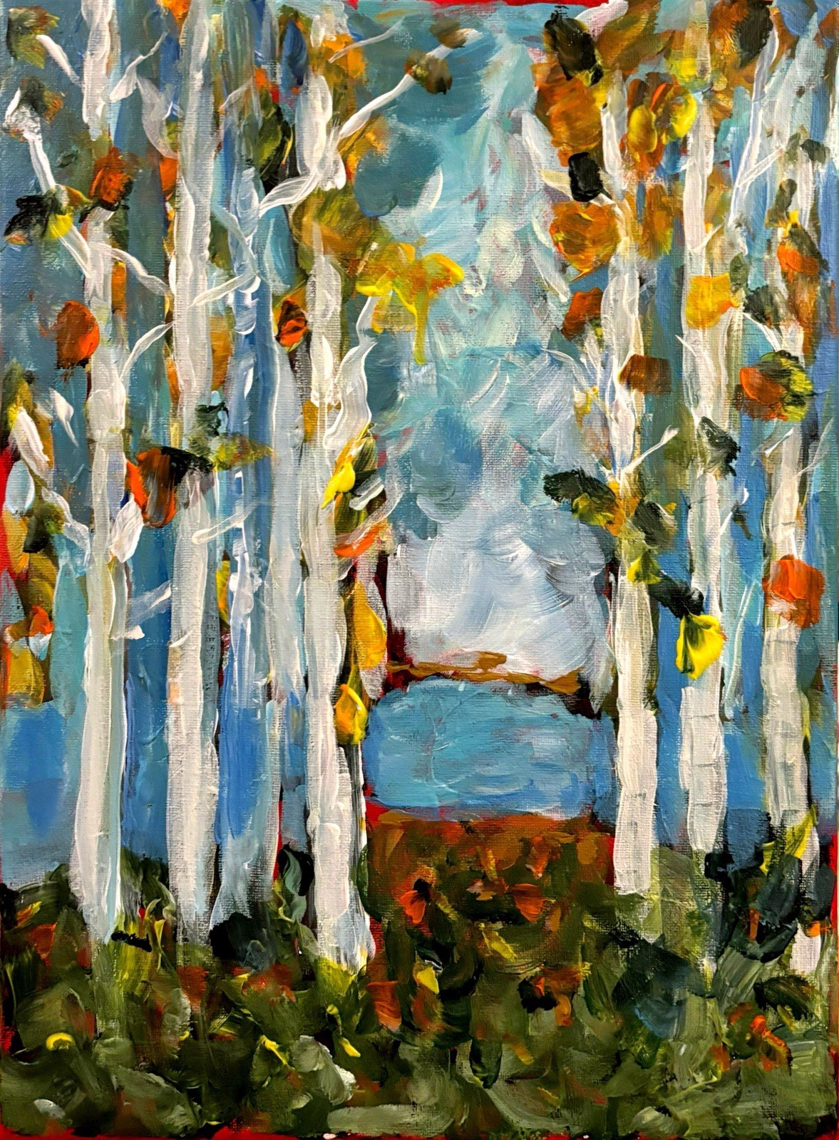 Landscape painting Сanvas wall-art signed 12×16