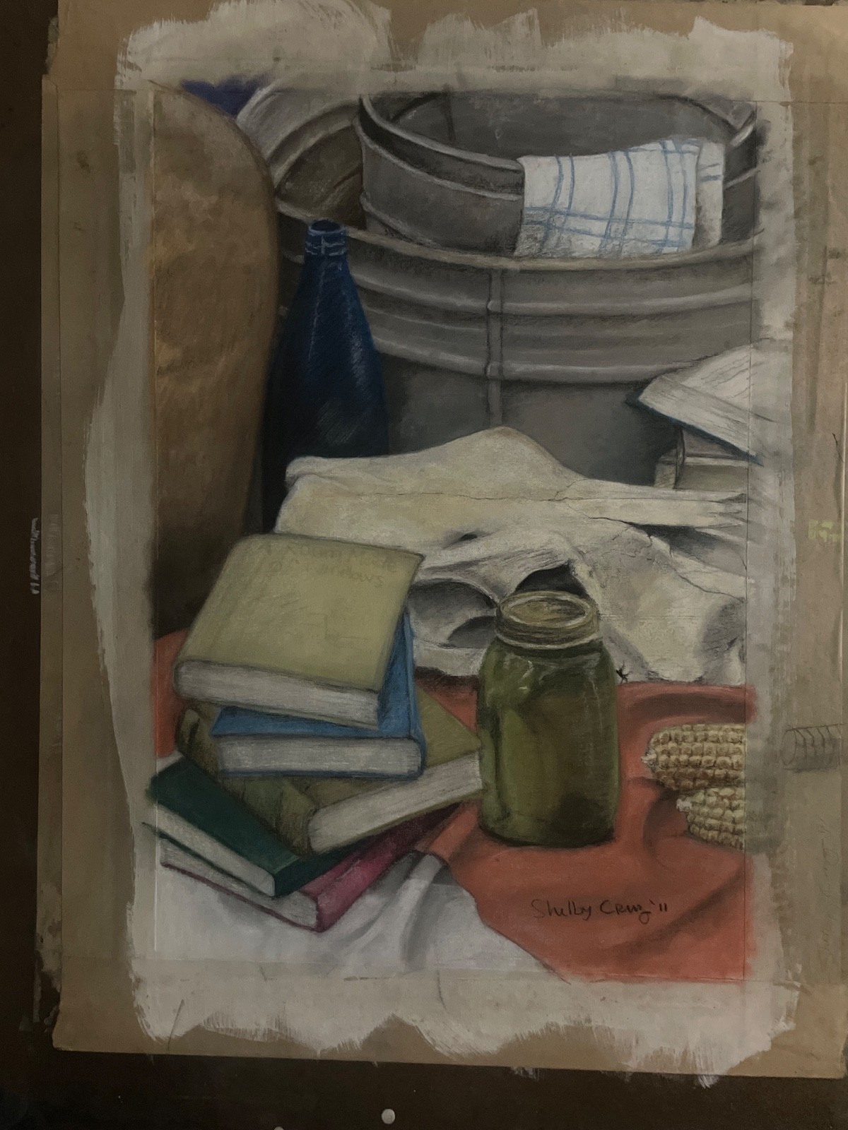 art work – Still Life – pastel original on masonite board