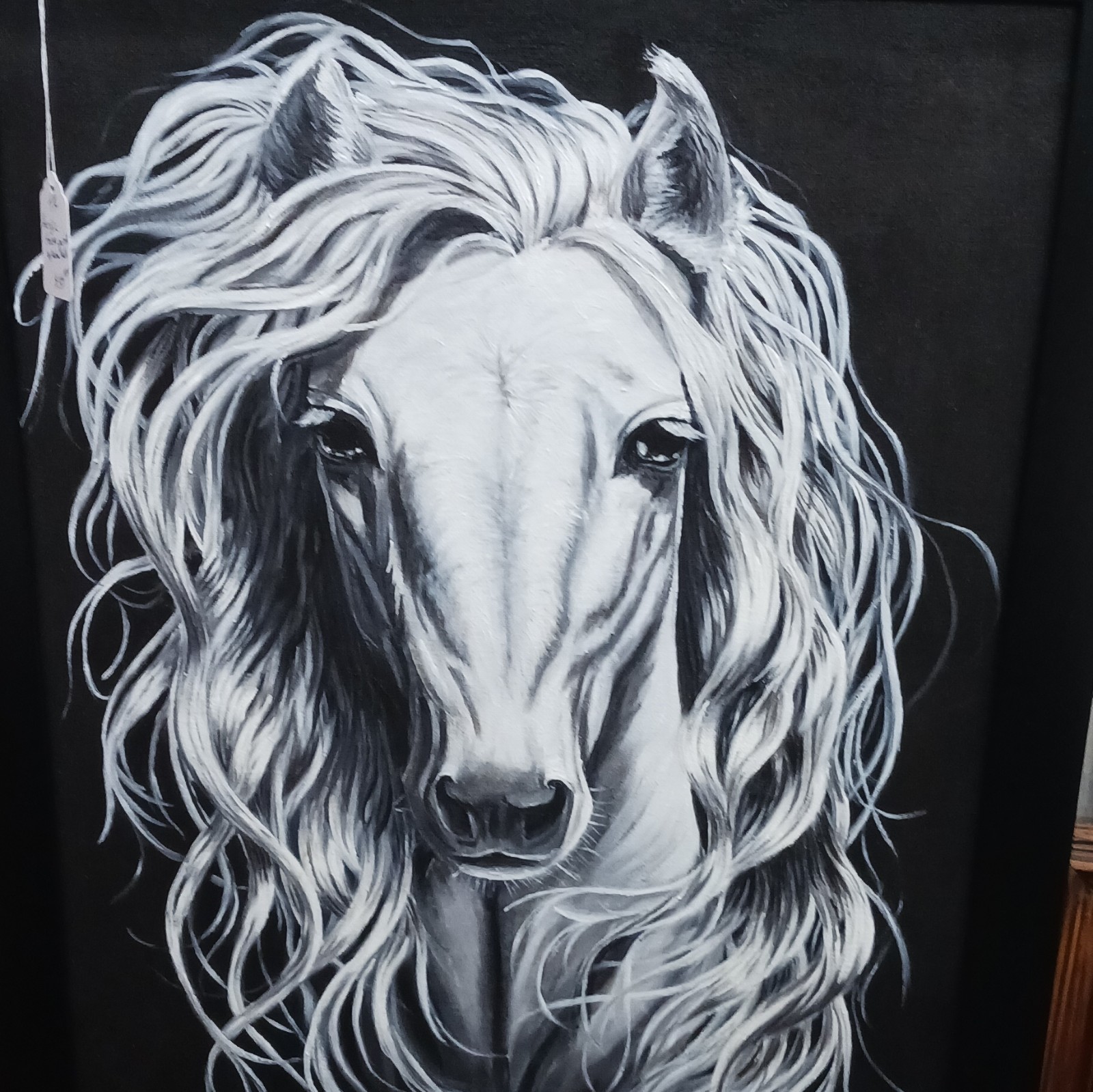 ‘The Horse’ Signed Acrylic Painting 16×20 Framed Contemporary