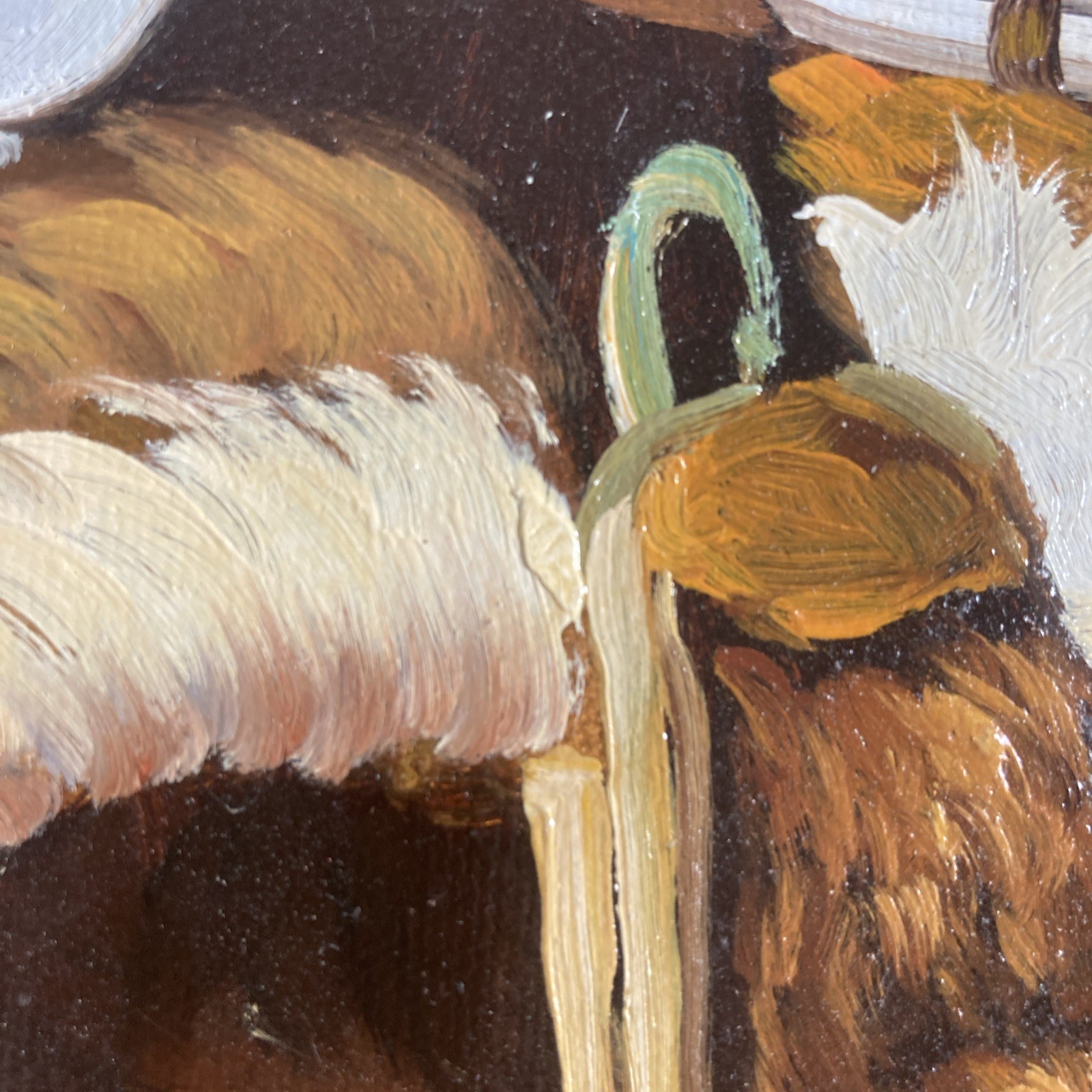 Vintage Original Oil Painting Fine Native American Indian Portrait Eagle Signed