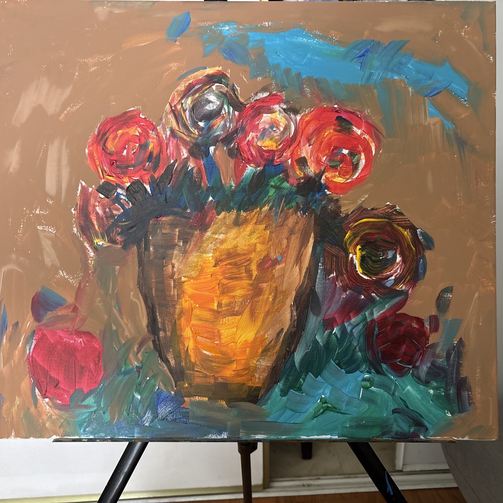 Acrylic Painting Flowers Daisy Original Art