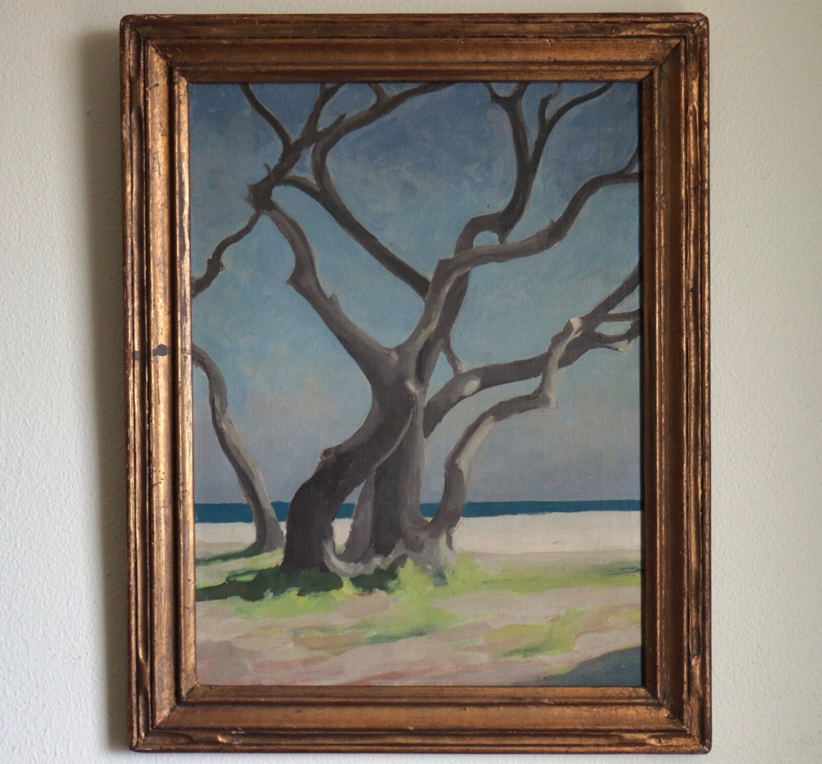 1953 Elihu Root Jr. Cedars Painting St Augustine Florida Beach Seascape New York