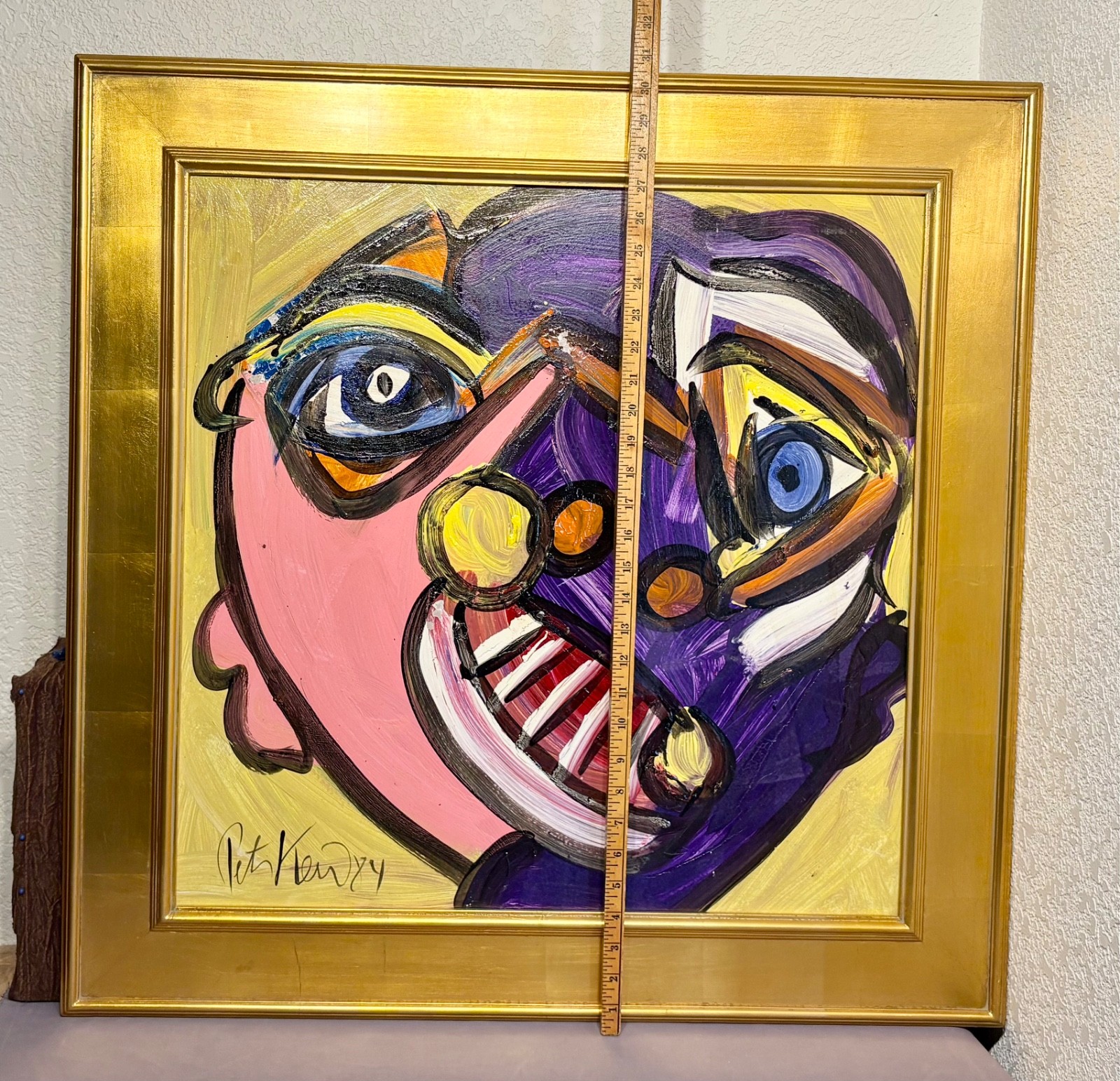 1984 PETER KEIL Signed, Dated, Framed Original Acrylic on Board Expressionistic