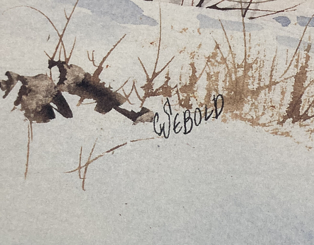 Carol Sebold Winter Solitude Maine Signed Ltd Ed Framed Matted Art Print 34/450