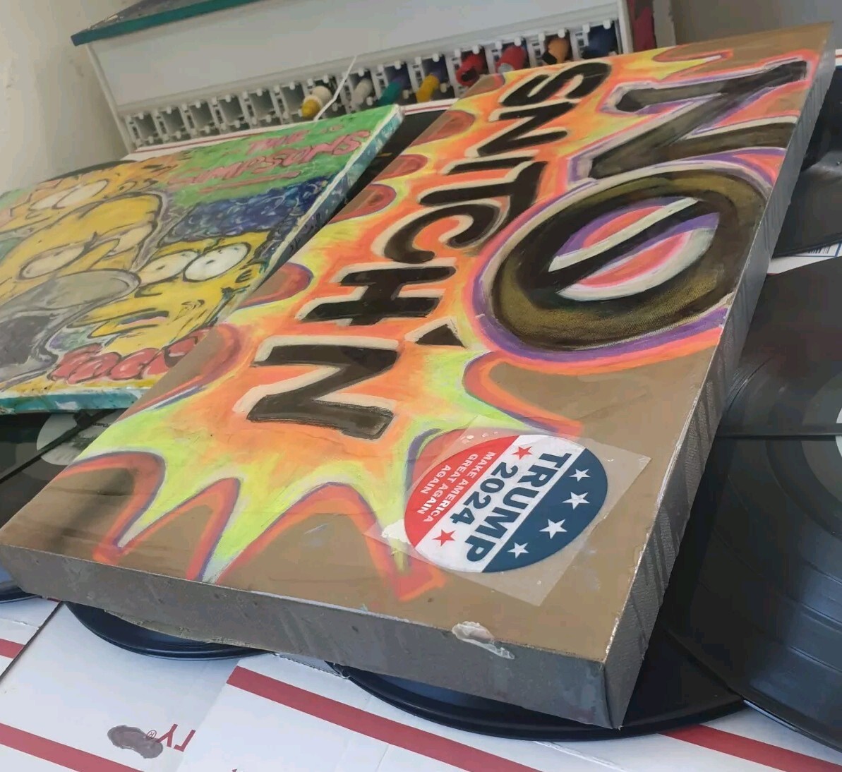 🎨¡NO SNITCHING!🎨AcrylicPaintingBy FraerockS(Mia,Fl)onWoodWithEpoxy. blacklight
