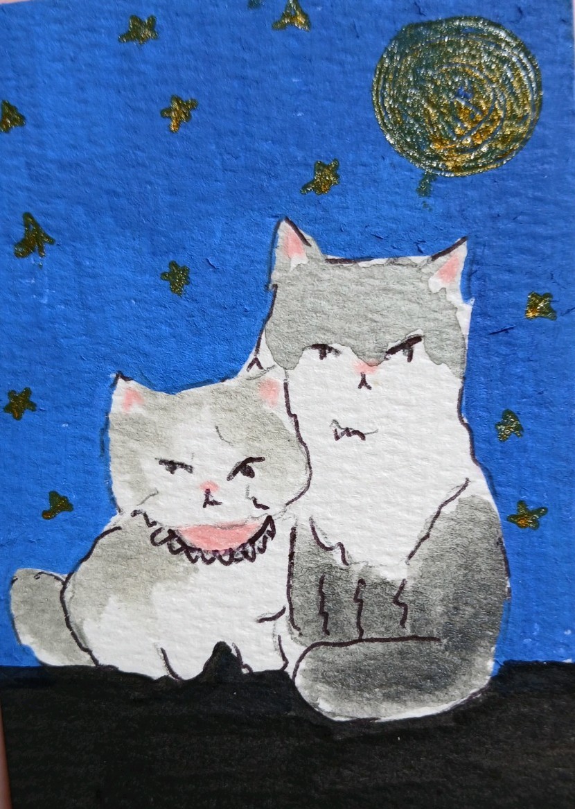 Aceo Mixed Media Art Card