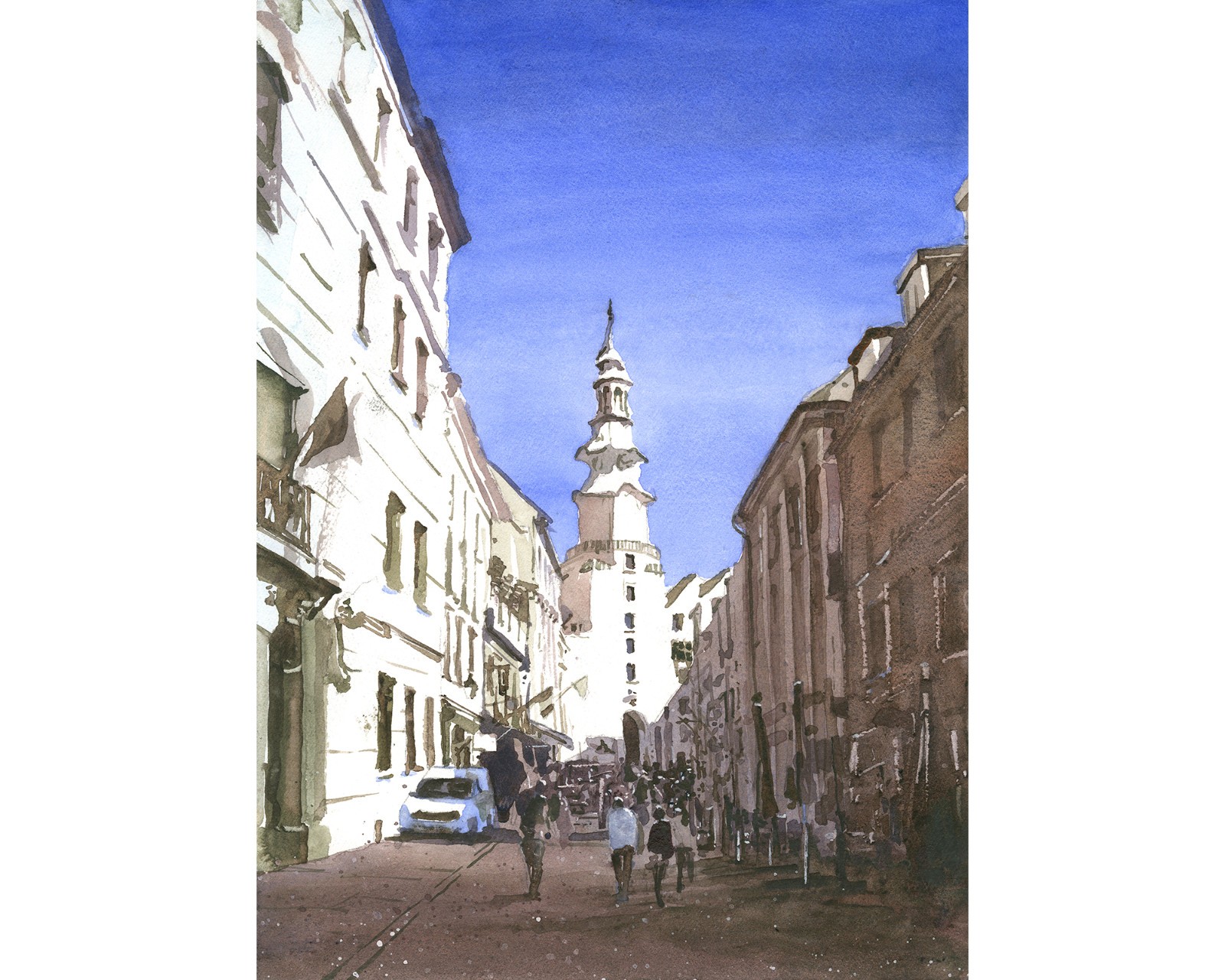 Michaels Gate in Old Town Bratislava Slovakia colorful citysccape Eastern Europe