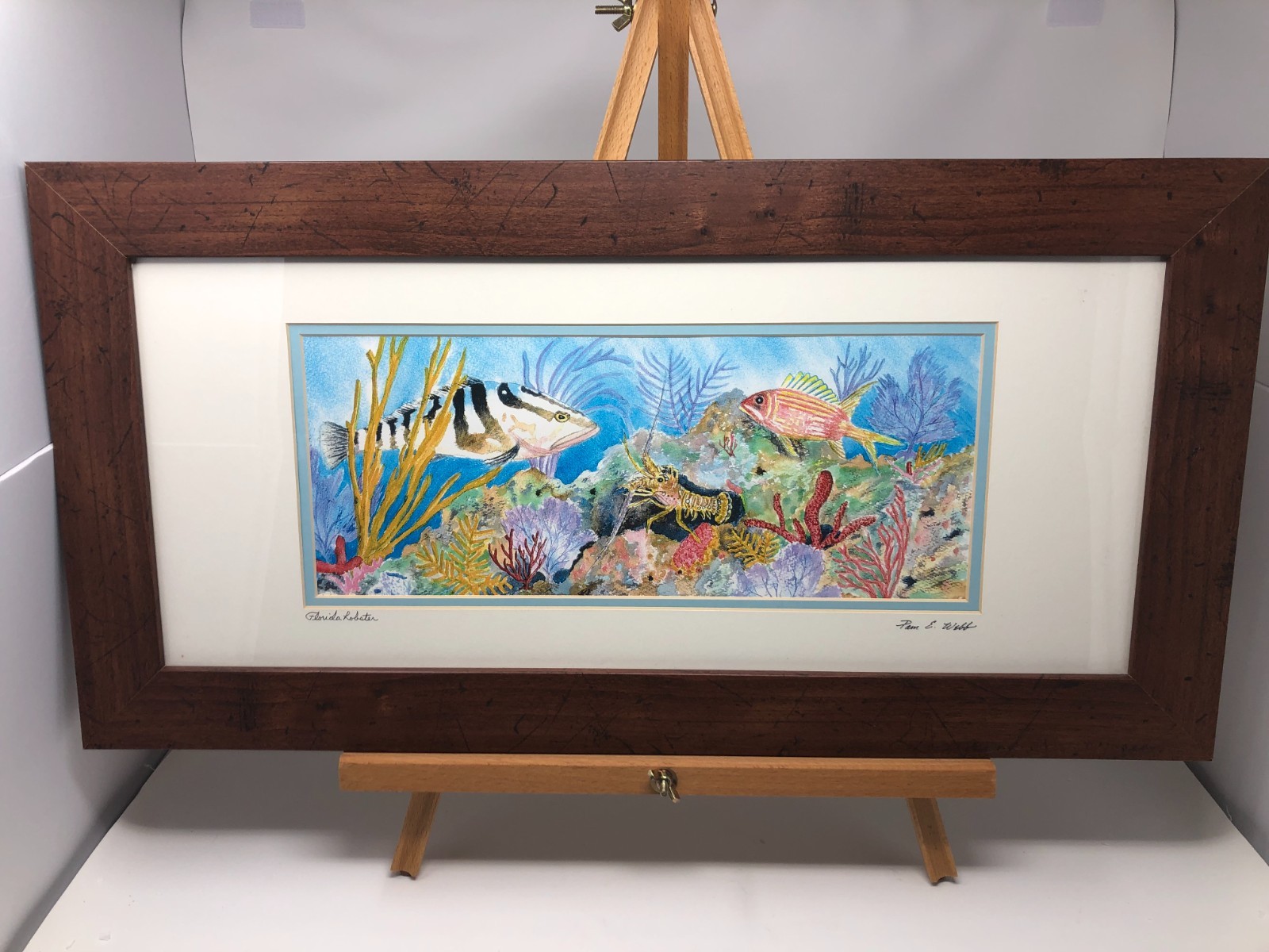 Original Florida Landscape Watercolor Painting Florida Artist Pam Webb