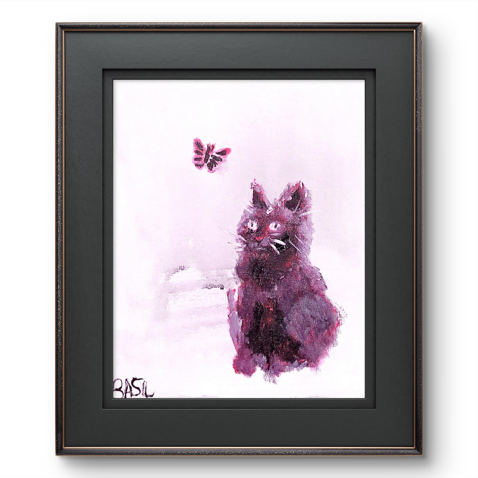 Butterfly Kitten Vibrant Abstract Expressionism Canvas Painting…