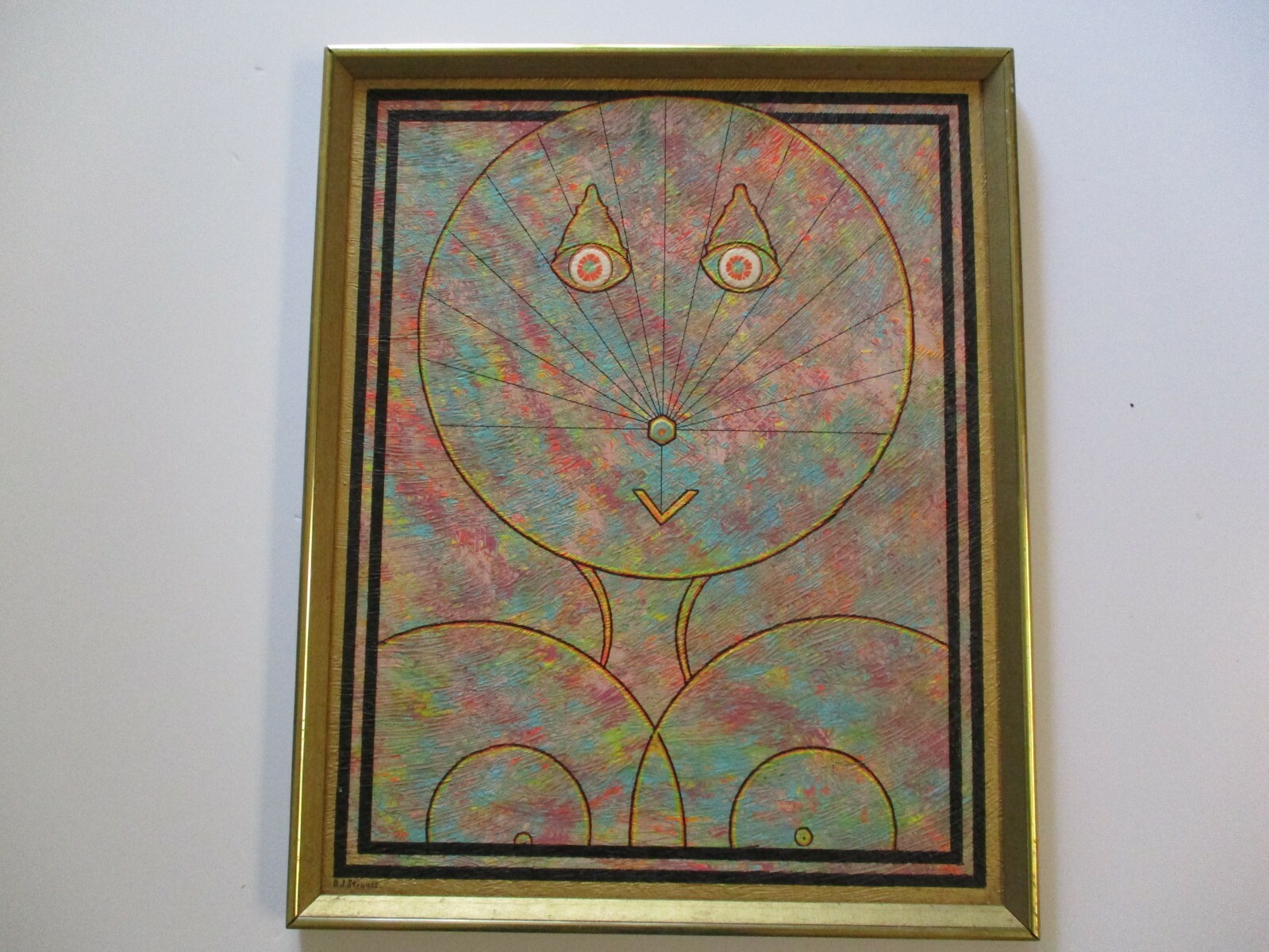 VINTAGE POP ART SAN FRANCISCO 1970’S MODERNISM CUBISM CUBIST FACE ABSTRACT HEAD