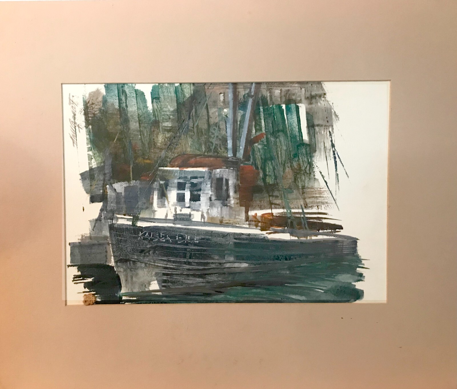 Provincetown, MA — Cape Cod Fishing Boat 17×20 in. Acrylic Hall Groat Sr.