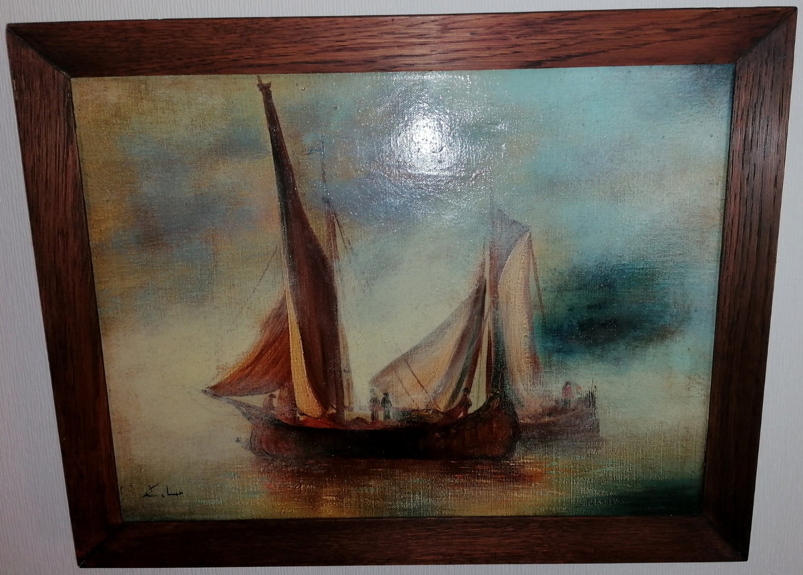 Museum Seascape with Ships illegibly signed/GREAT