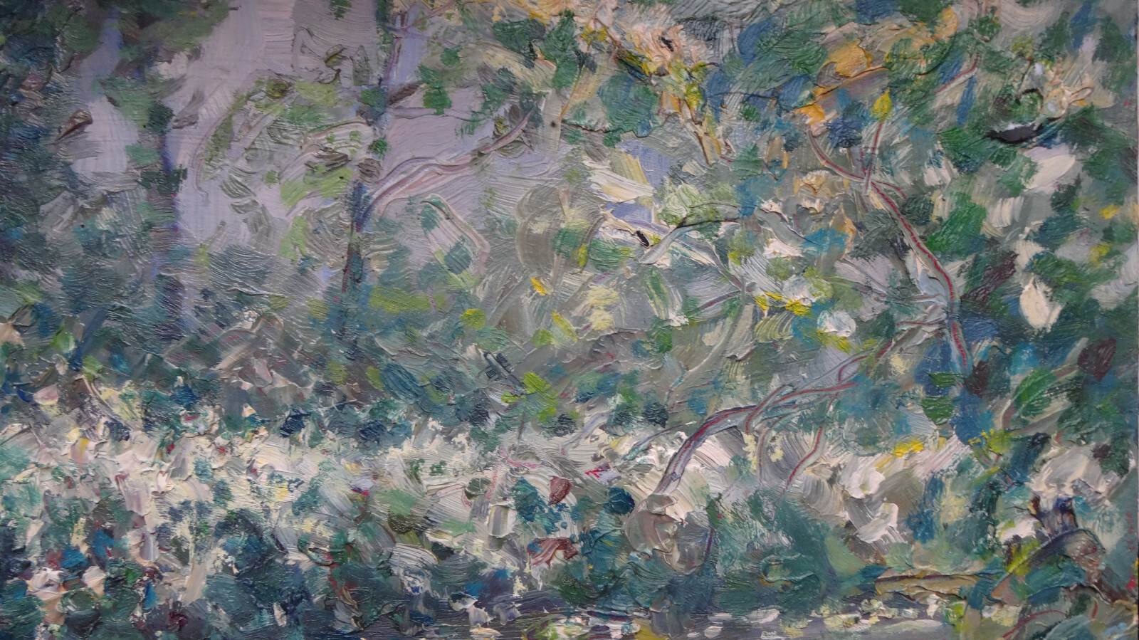 GERRY MILLER-Oil Painting on cardboard.”River Reflections”. 29.5x40cm