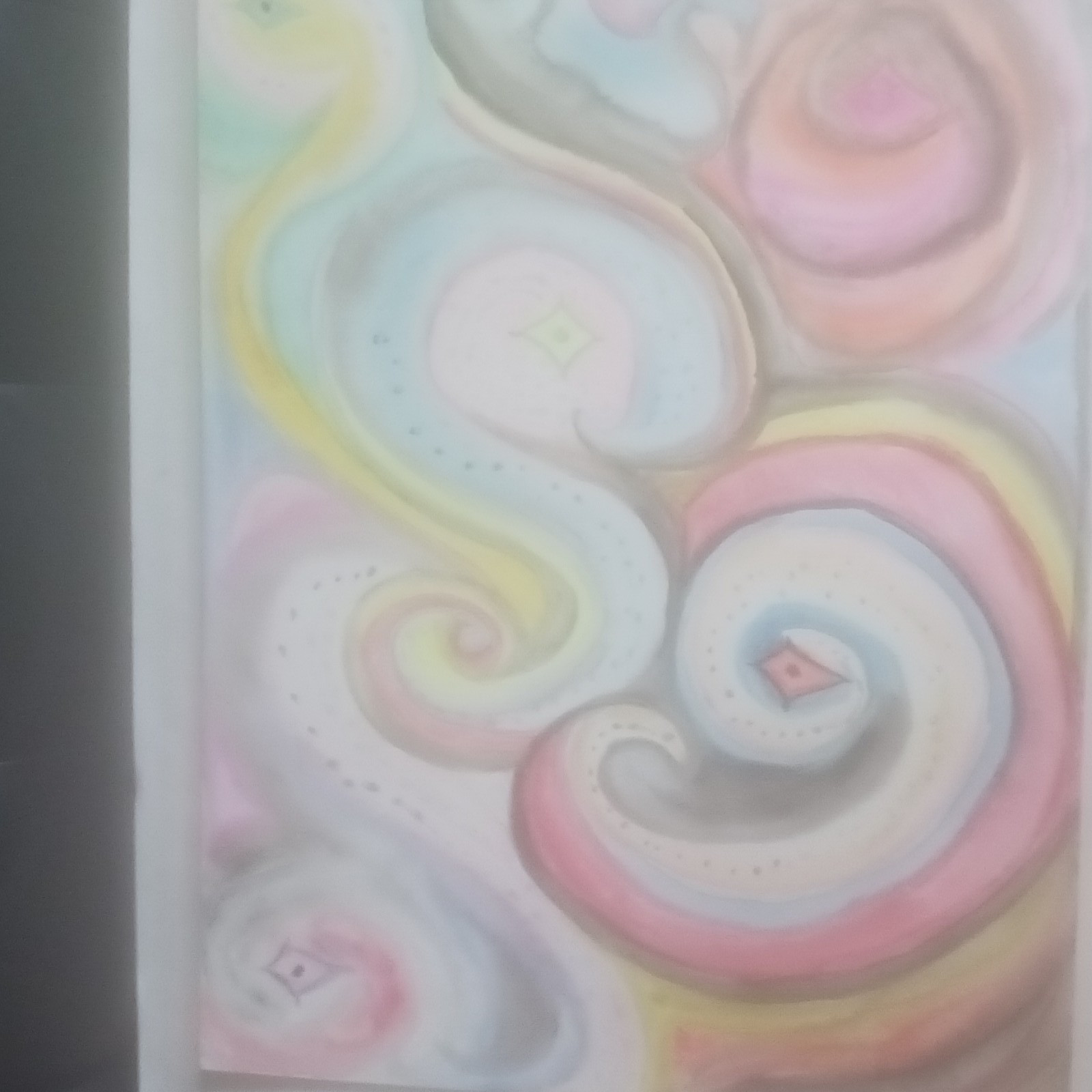 unframed abstract art of the universal water color painting on canvas