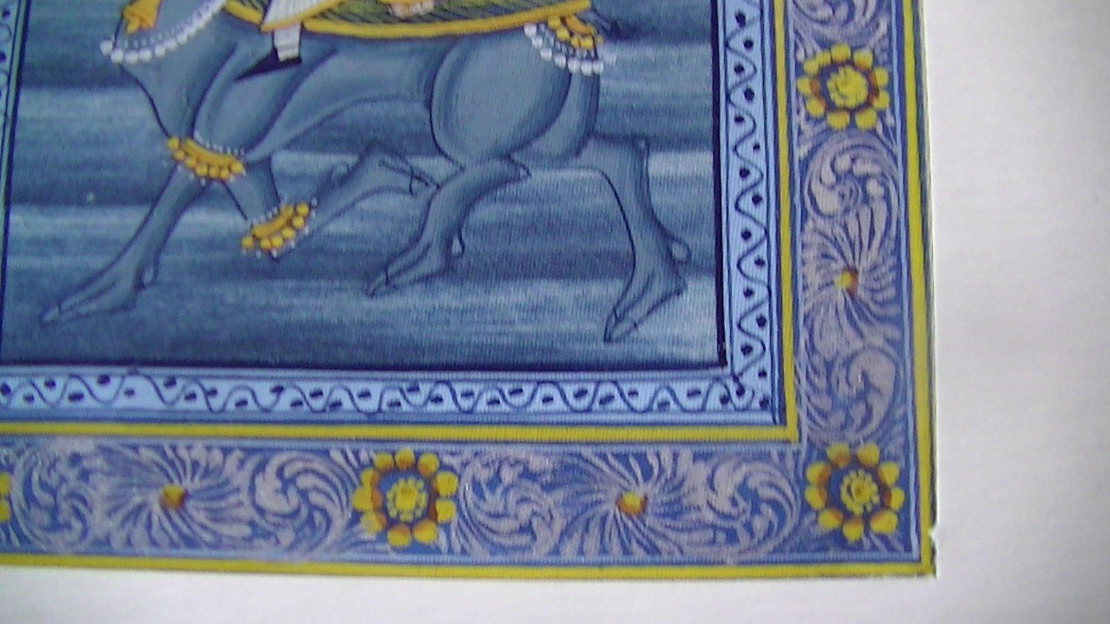 18th Century INDIAN MUGHAl Tiny Triptych painting 8″ X 4.5″ on silk