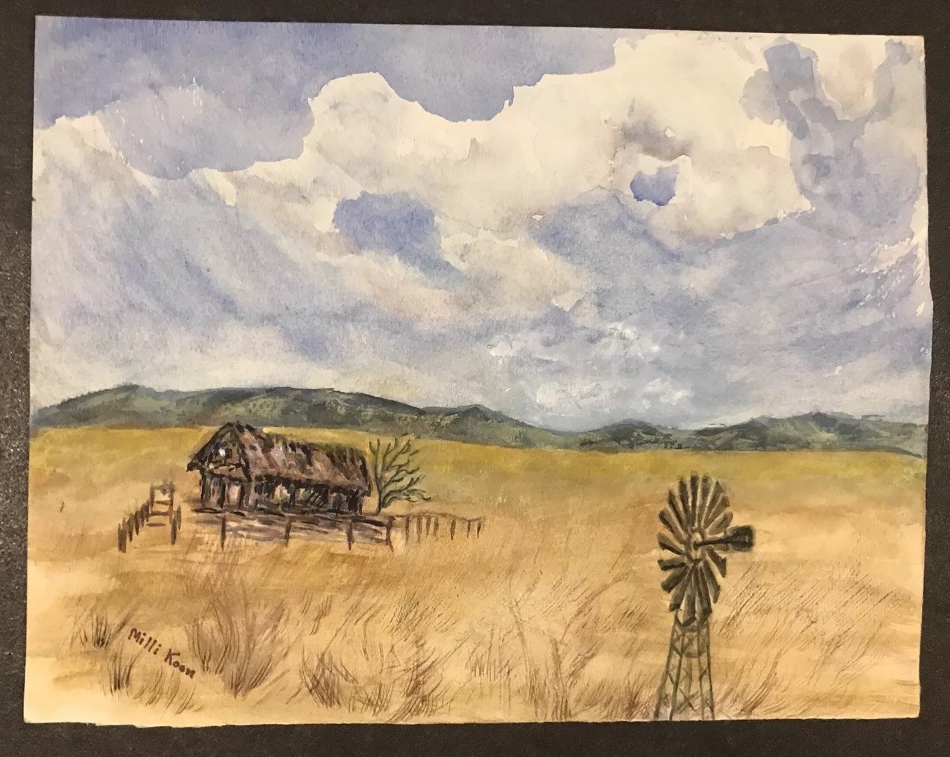 MILLI KOON – Wholesale Lot Of 8 Assorted Vintage Watercolors – Signed