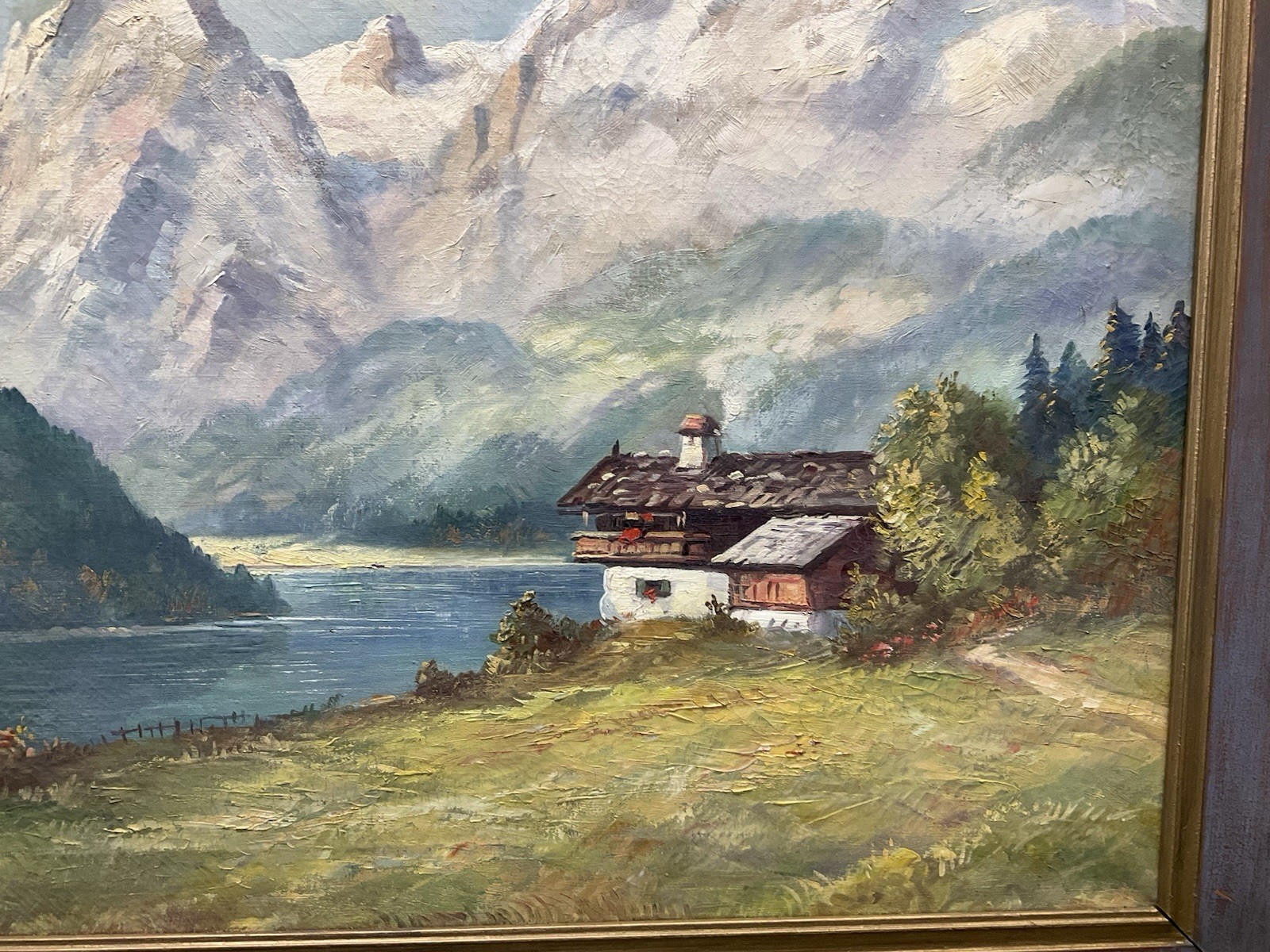 Original Signed Hans Edelmann ~ Berchtesgaden, Germany Landscape Oil ~ Framed
