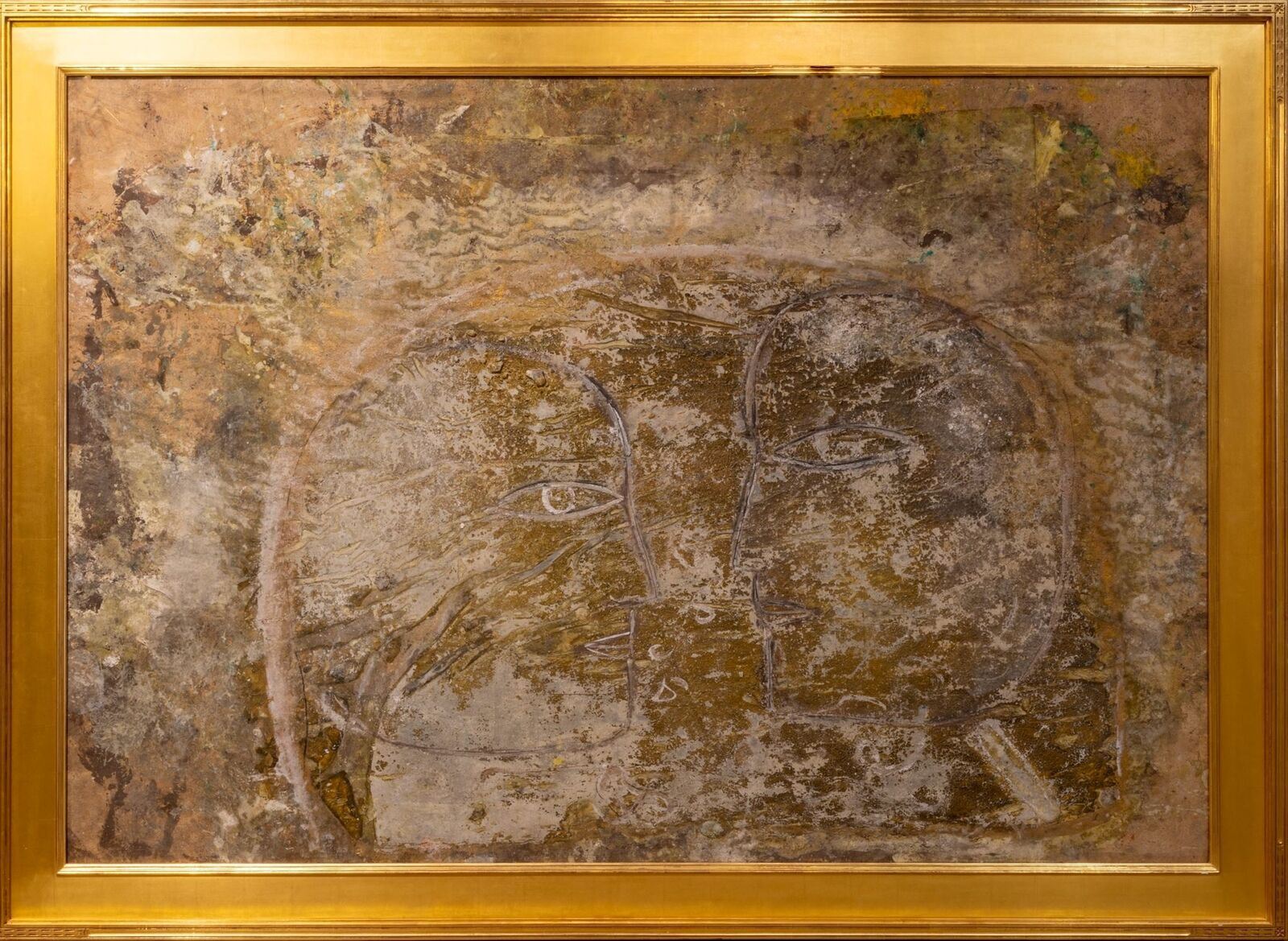 Jamali Original Untitled Massive 78 Inch Wide Figurative Mixed Media Fresco Temp