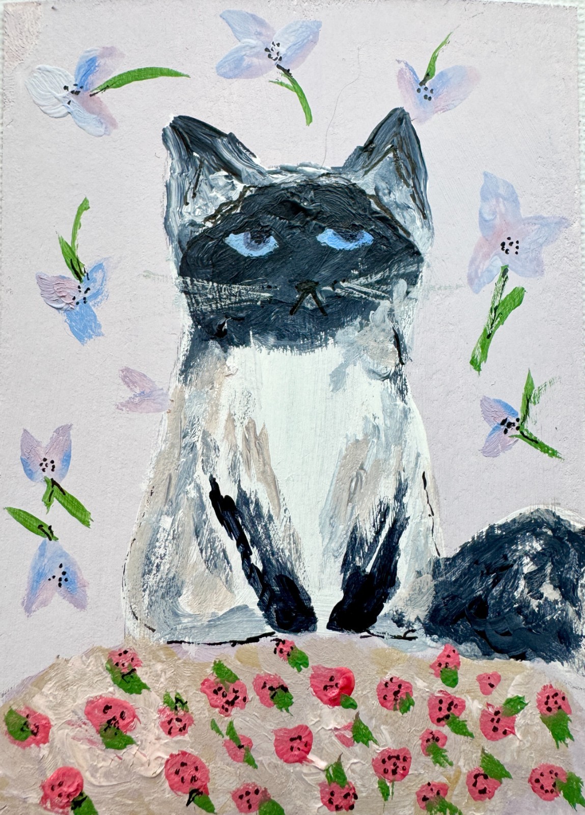 Commission Pet Portrait painting, Original Custom Painting of pet, 5×7, Ooak