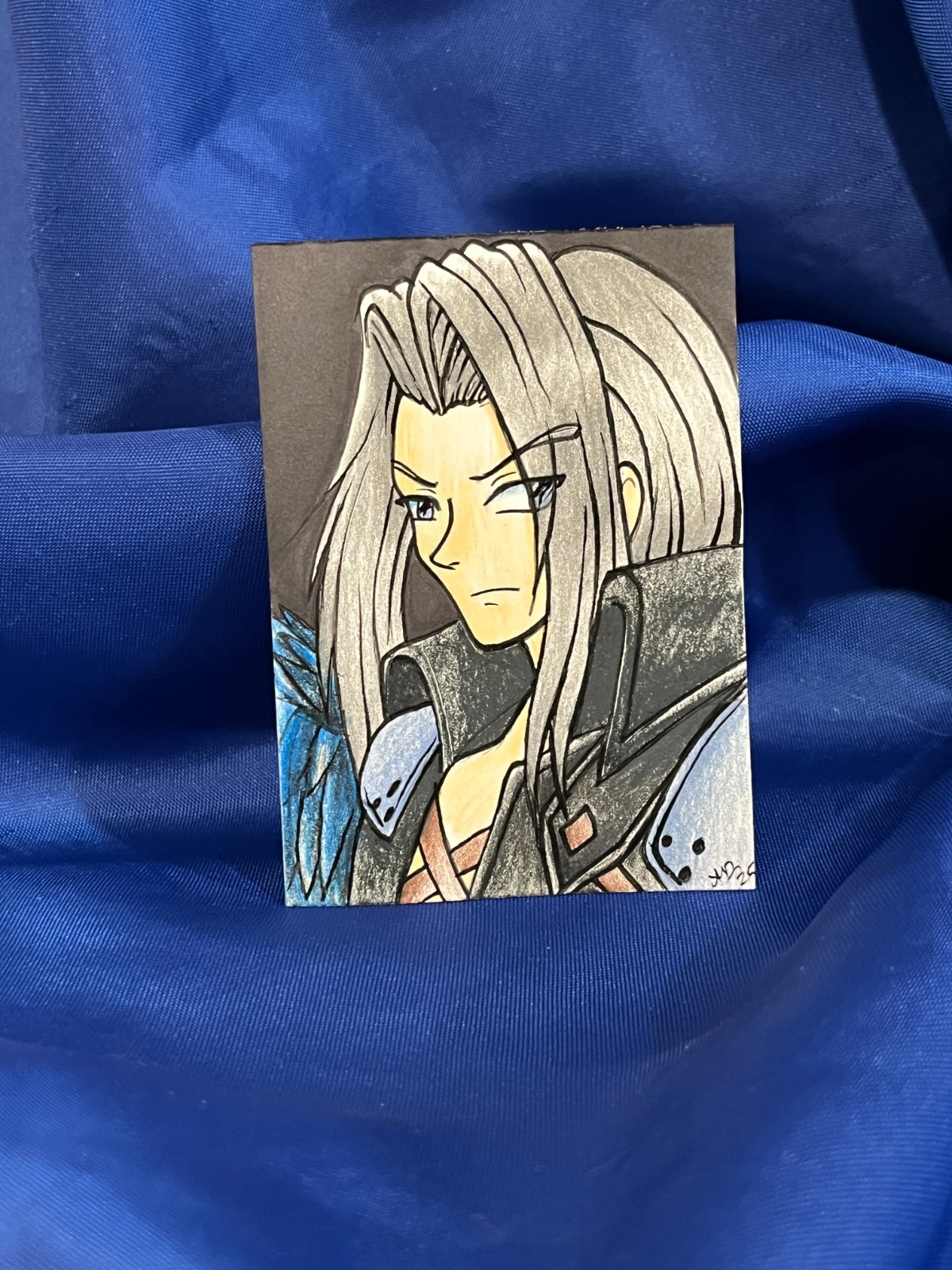 ACEO OOAK Amber Davis Original Illustration Art Card Sephiroth Final Fantasy