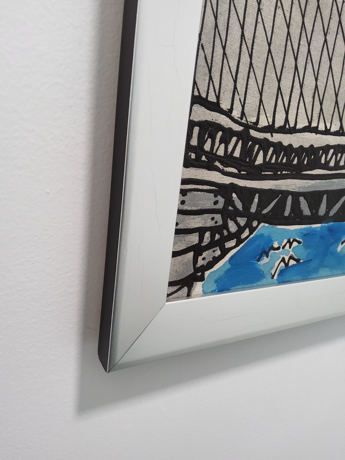Vintage Mid Century NYC Painting of The Brooklyn Bridge by Edward Sokol 1979