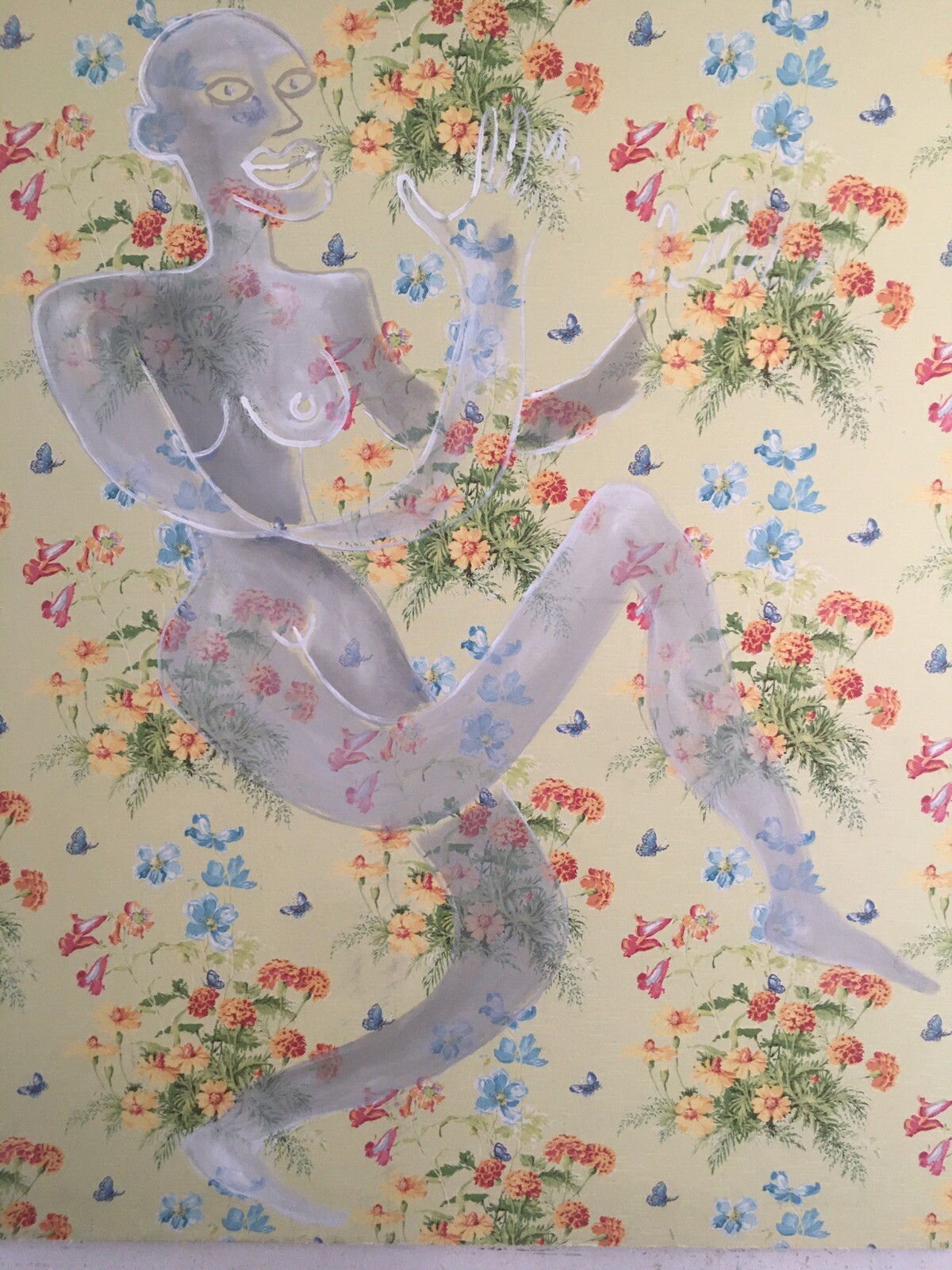 Alexander Kaletski 1998 Signed “Summer Dance” Wallpaper Heroes 50” W x 64” L