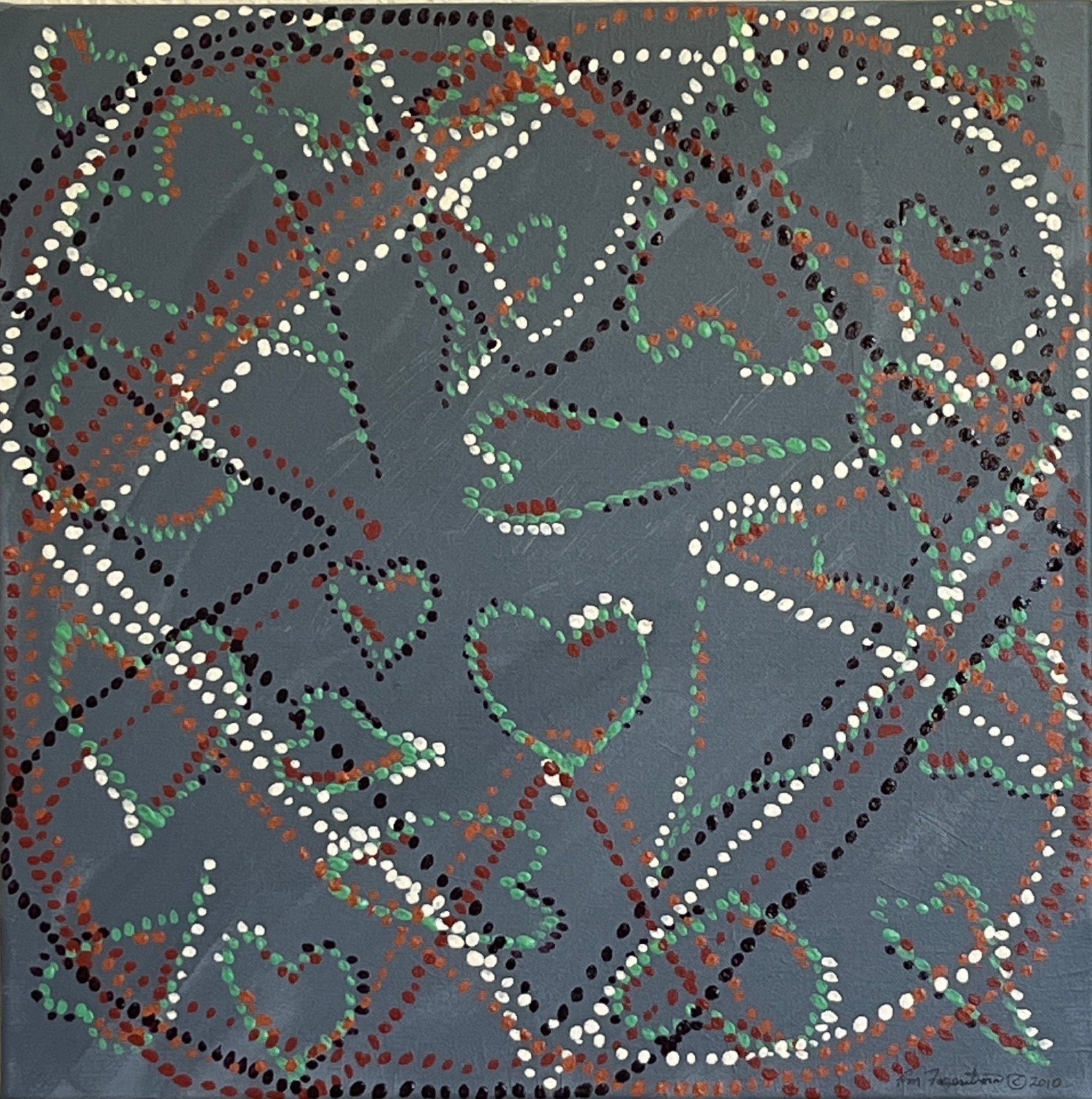 Original Abstract Acrylic Art Painting – Friends