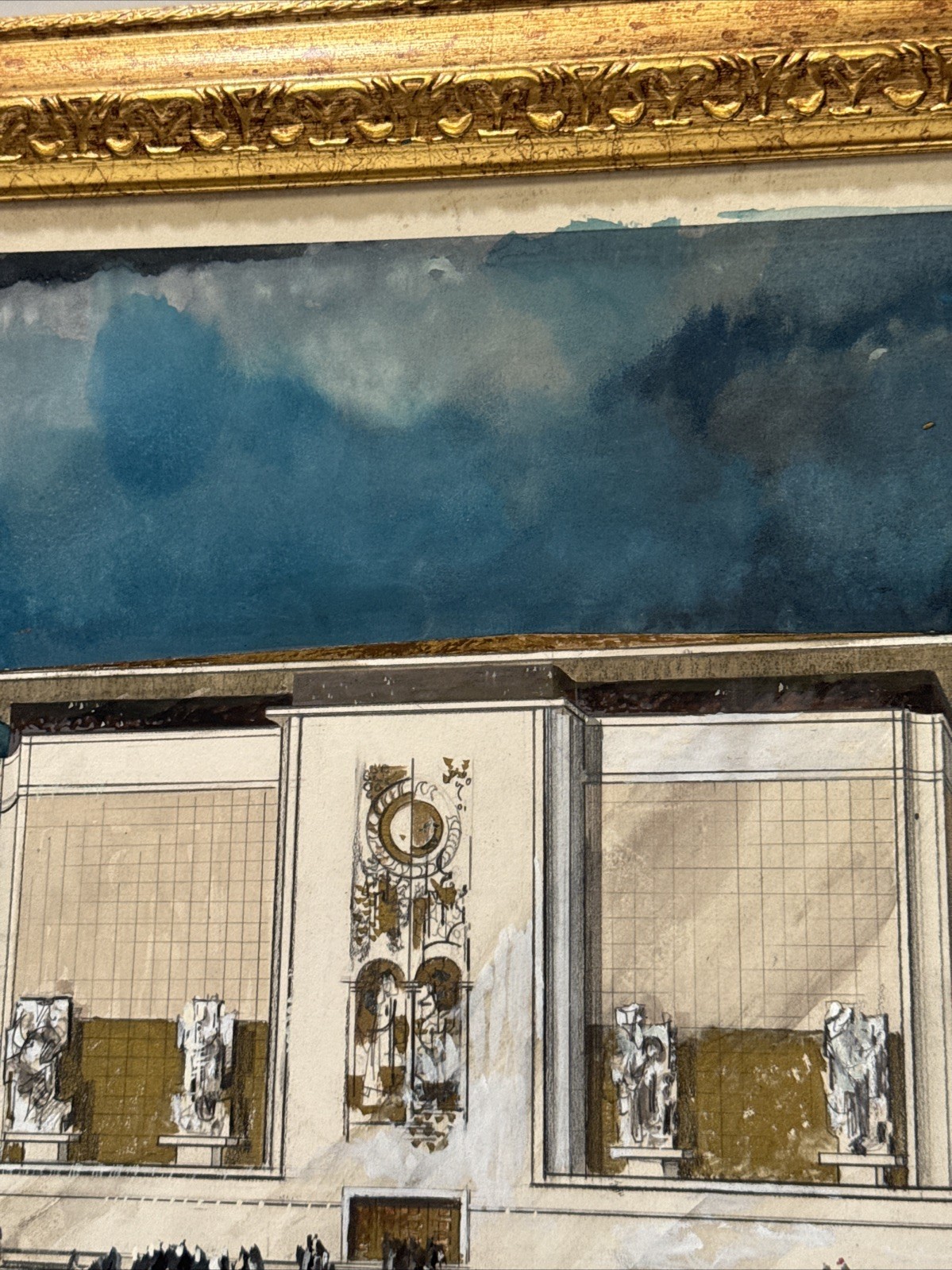 Millard Sheets Painting Architecture Architectural Mid Century Masonic Temple