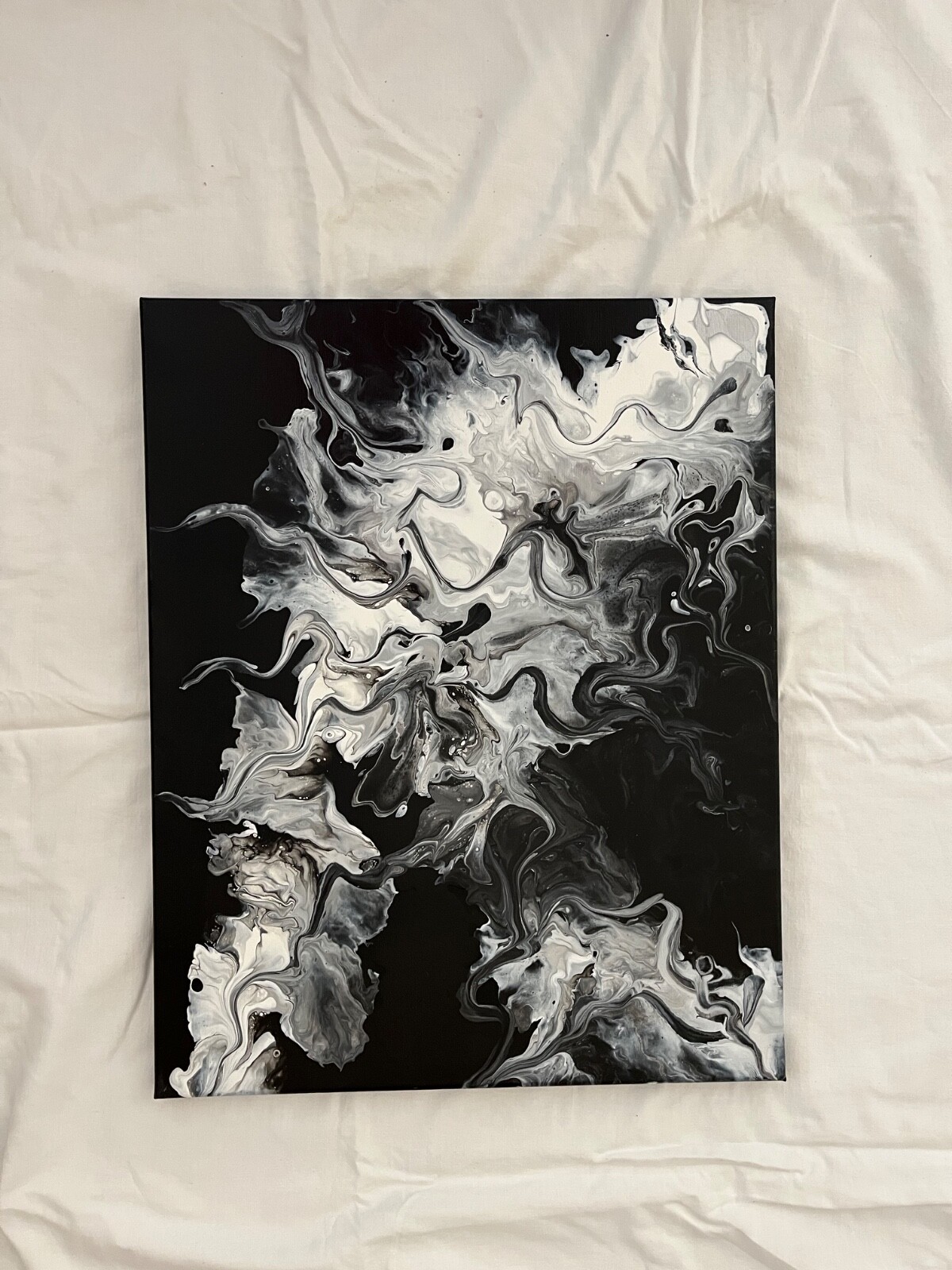 ACRYLIC POUR PAINTINGS ON CANVAS – various sizes and prices