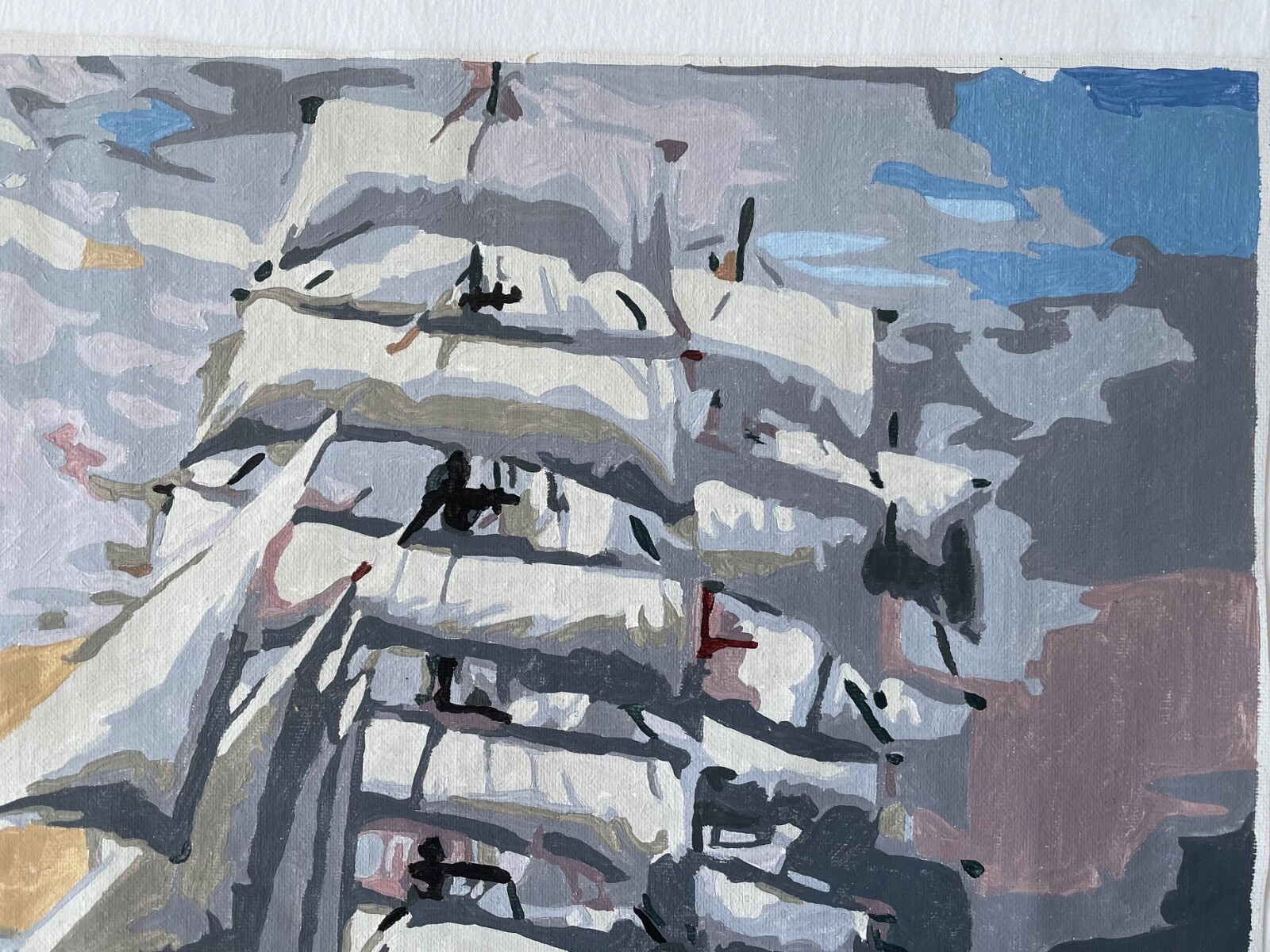 Large Paint By Number PBN – Clipper Ship – Art Painting Sunset Boat Ocean Seasca
